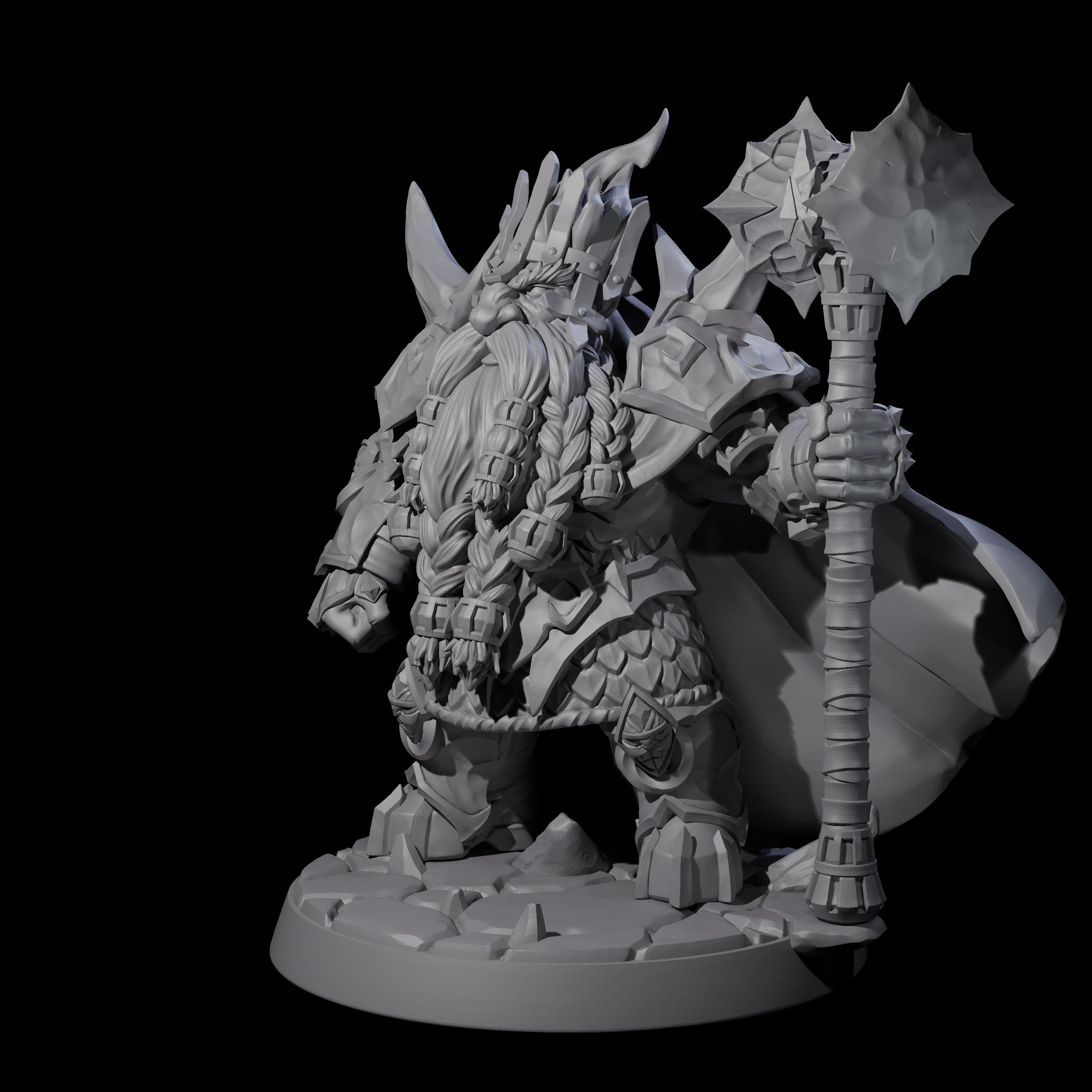 Deepcrust Dwaven King Miniature for Dungeons and Dragons, Pathfinder or other TTRPGs