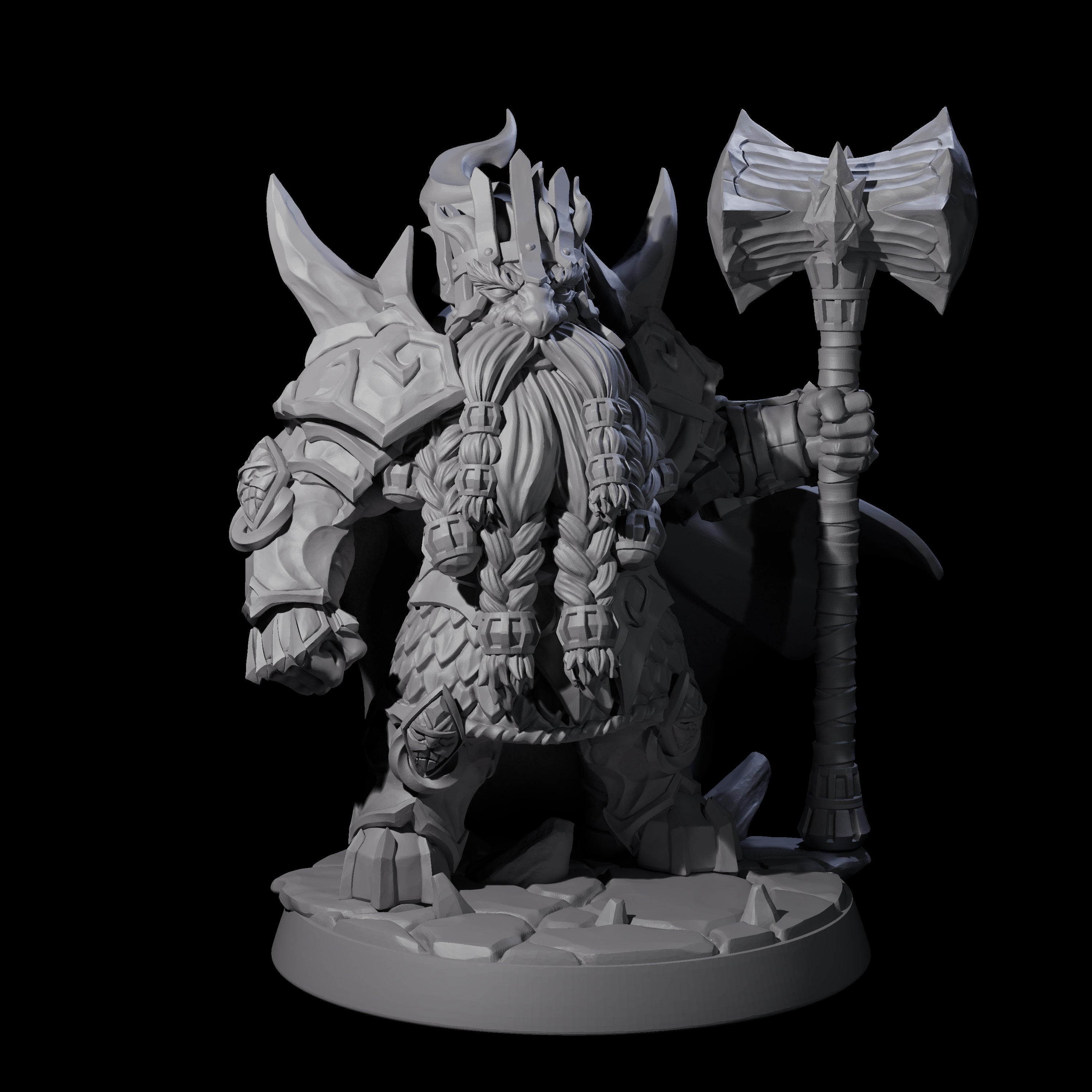 Deepcrust Dwaven King Miniature for Dungeons and Dragons, Pathfinder or other TTRPGs