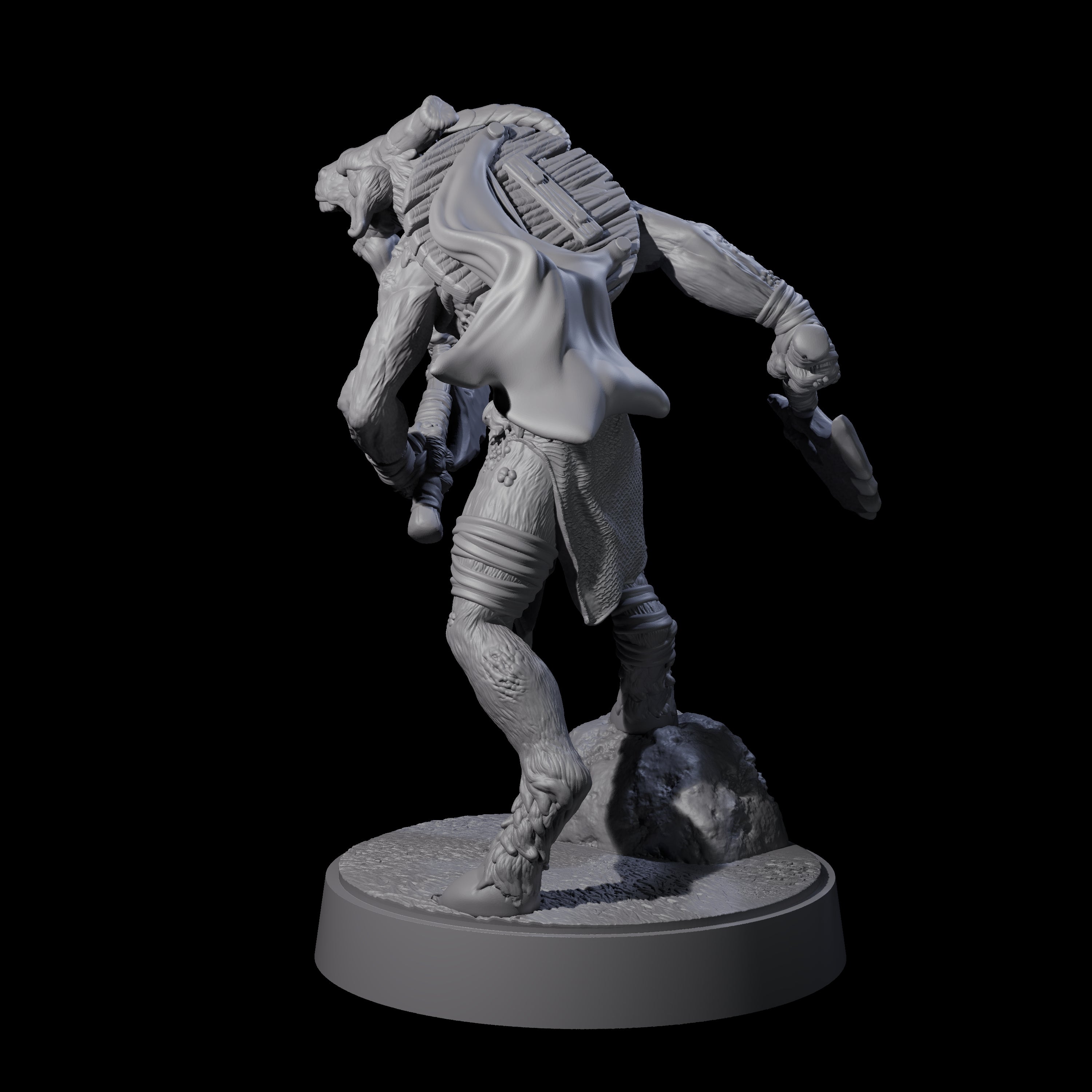 Defiant Goatfolk Fighter F Miniature for Dungeons and Dragons, Pathfinder or other TTRPGs