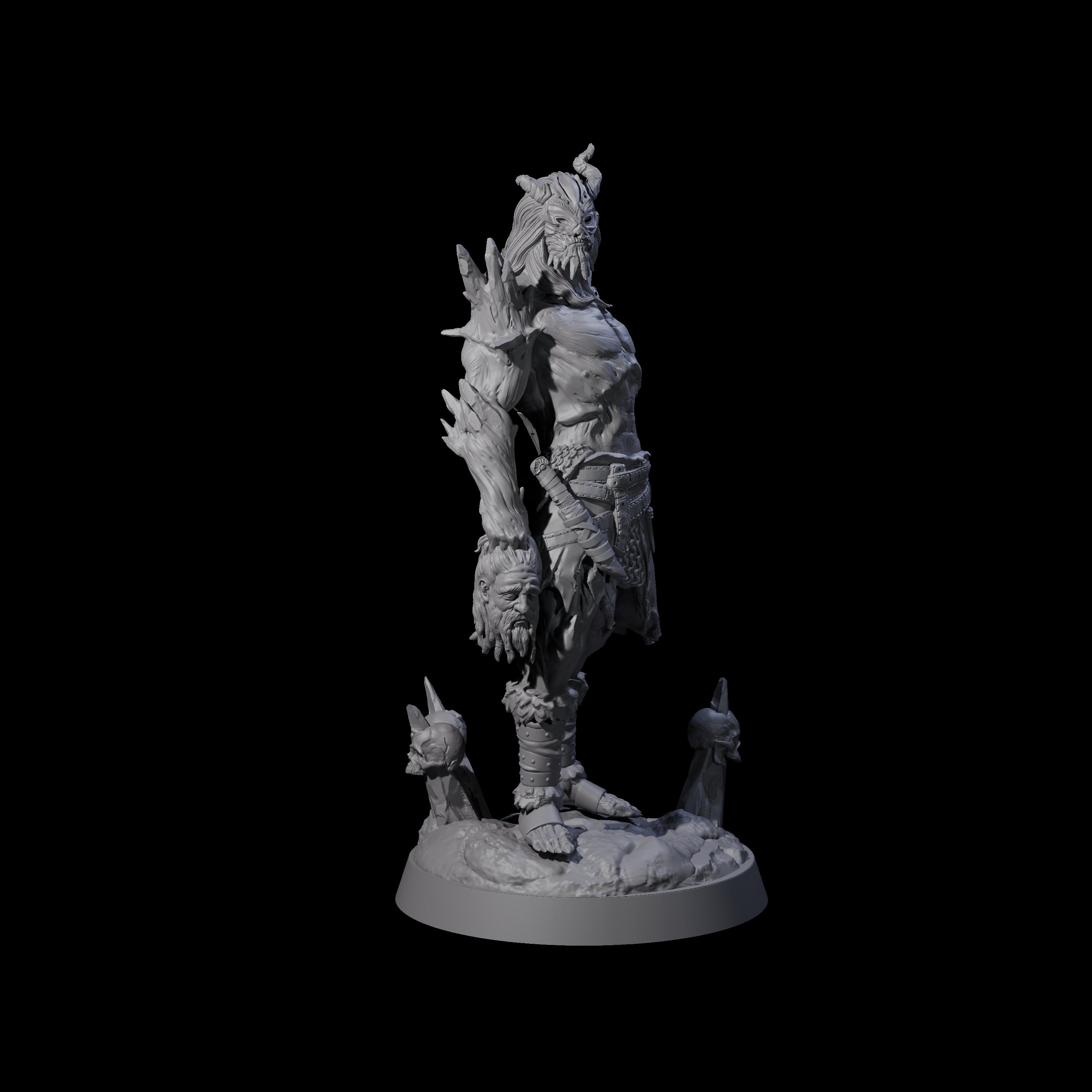 Deformed Ice Clan Champion Miniature for Dungeons and Dragons, Pathfinder or other TTRPGs