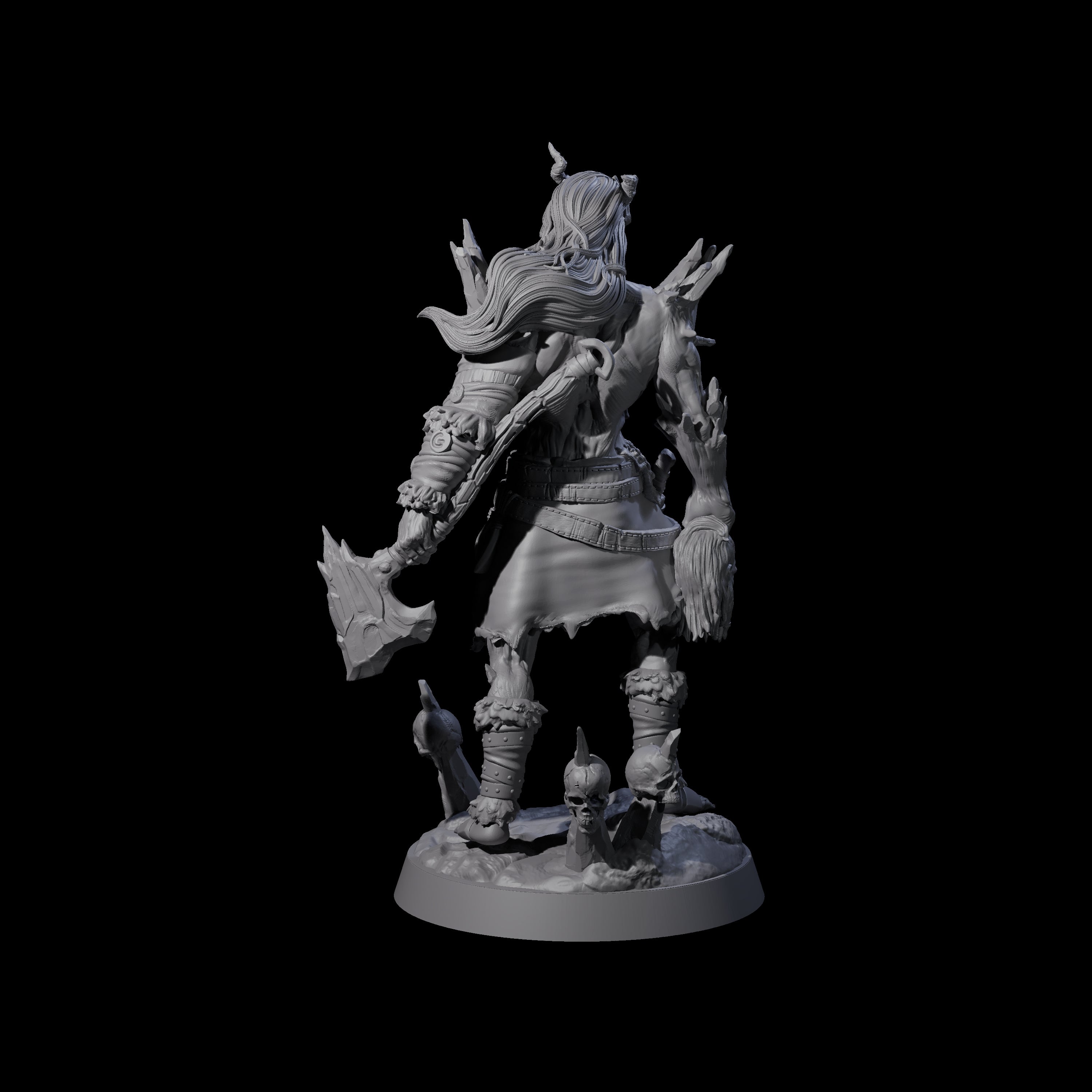 Deformed Ice Clan Champion Miniature for Dungeons and Dragons, Pathfinder or other TTRPGs