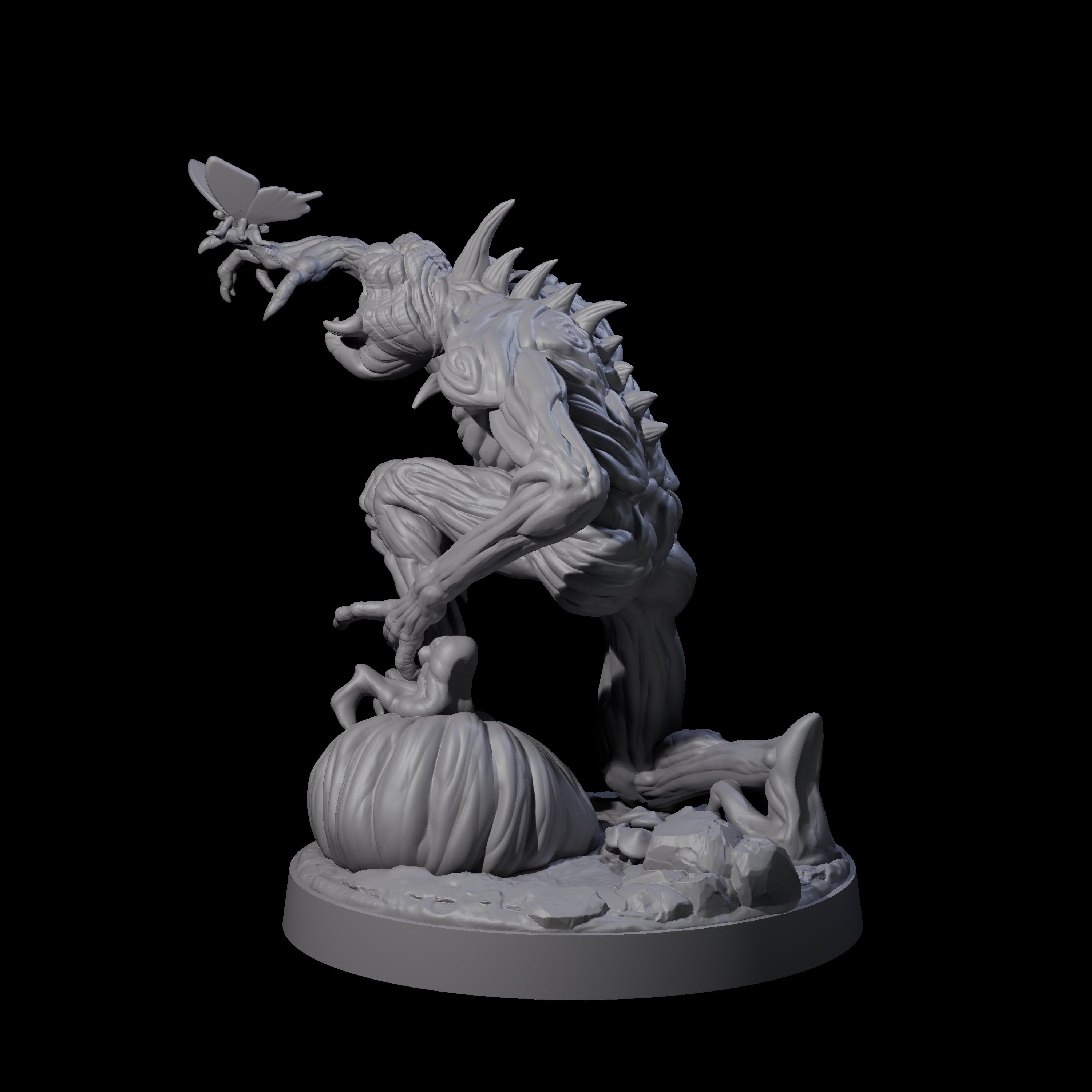 Deformed Living Pumpkin Man Miniature for Dungeons and Dragons, Pathfinder or other TTRPGs