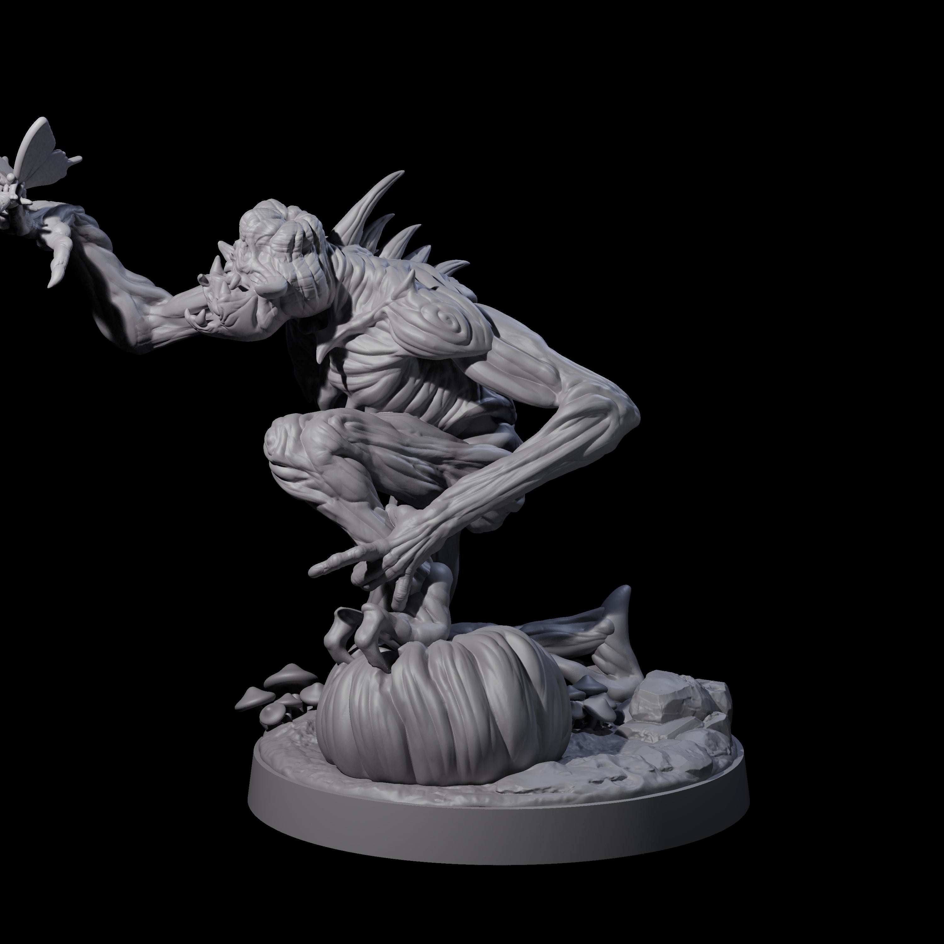 Deformed Living Pumpkin Man Miniature for Dungeons and Dragons, Pathfinder or other TTRPGs