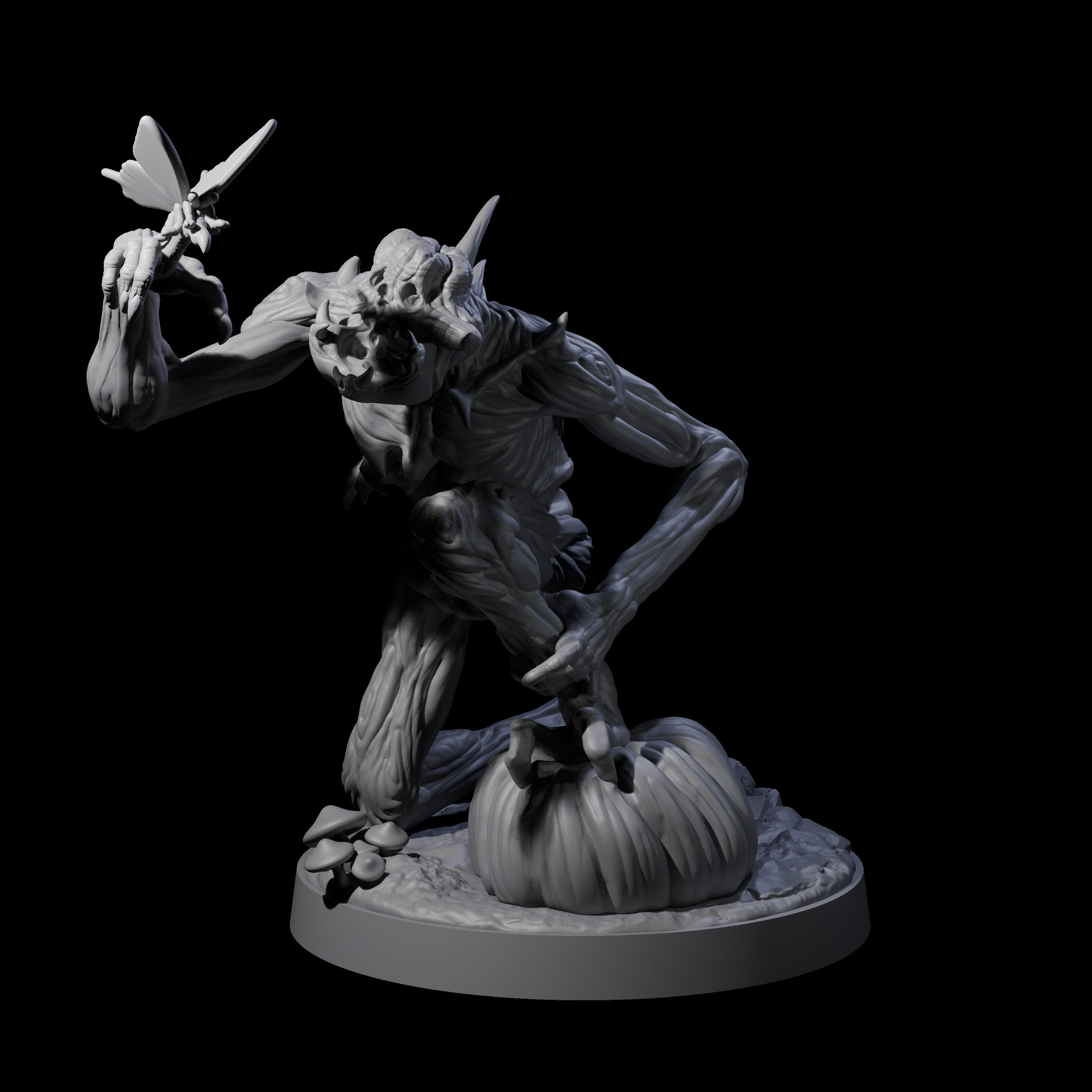 Deformed Living Pumpkin Man Miniature for Dungeons and Dragons, Pathfinder or other TTRPGs