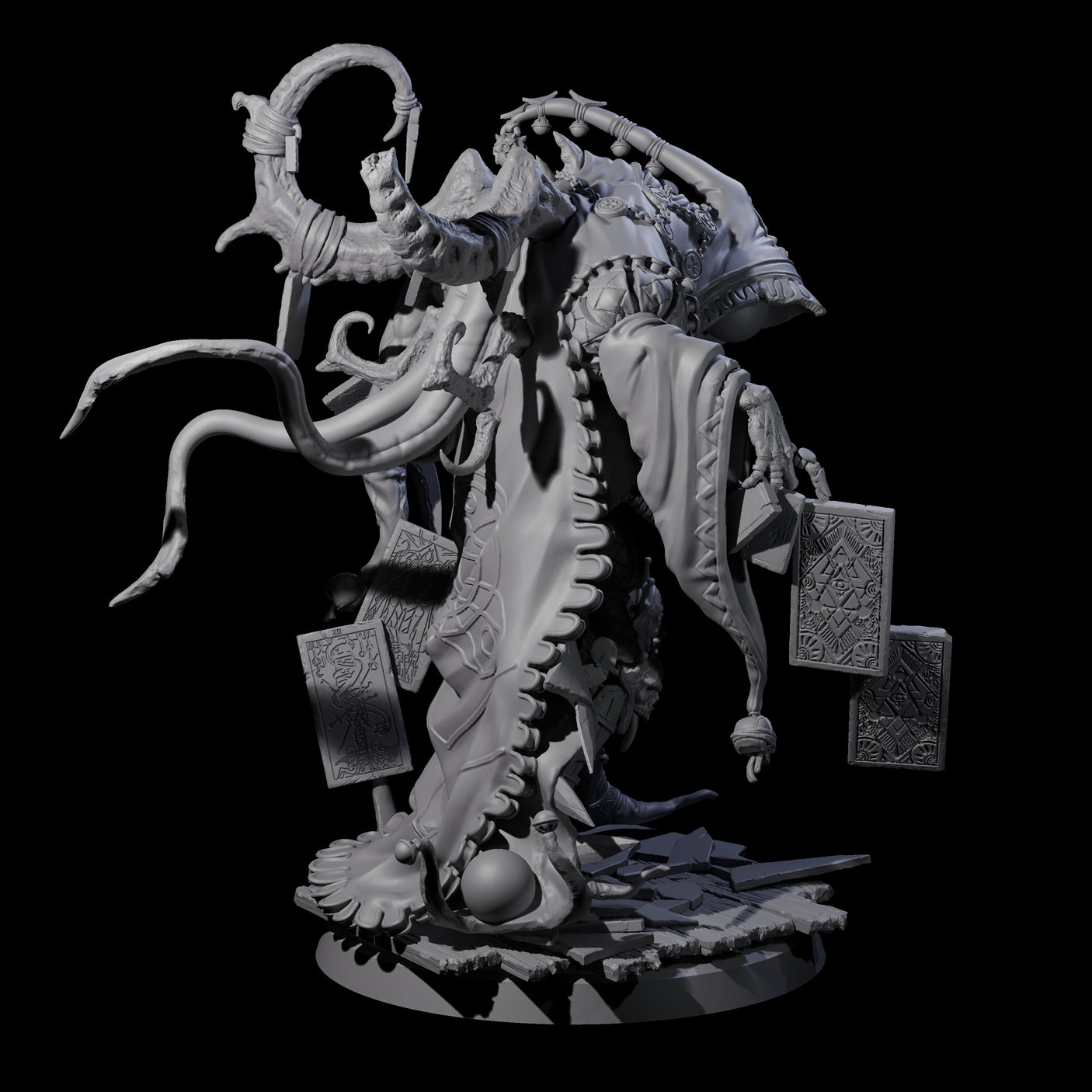 Deformed Mind Flayer Arcanist A Miniature for Dungeons and Dragons, Pathfinder or other TTRPGs