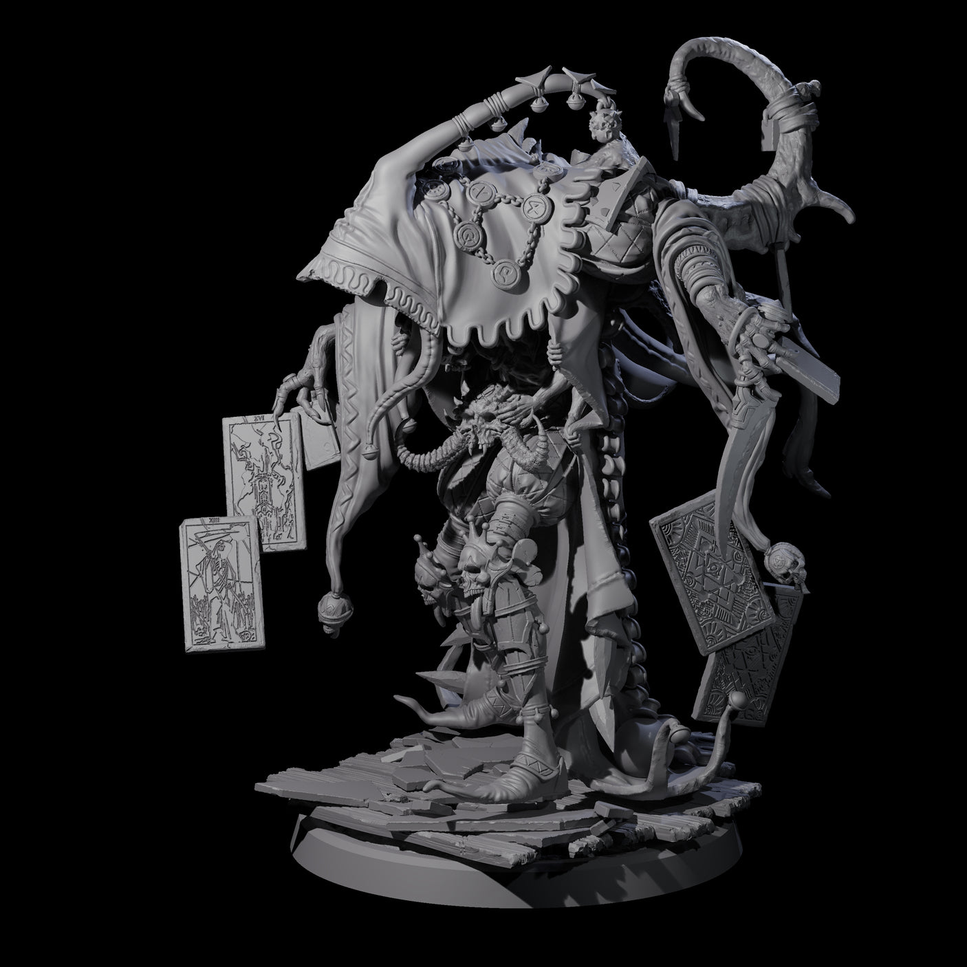 Deformed Mind Flayer Arcanist A Miniature for Dungeons and Dragons, Pathfinder or other TTRPGs