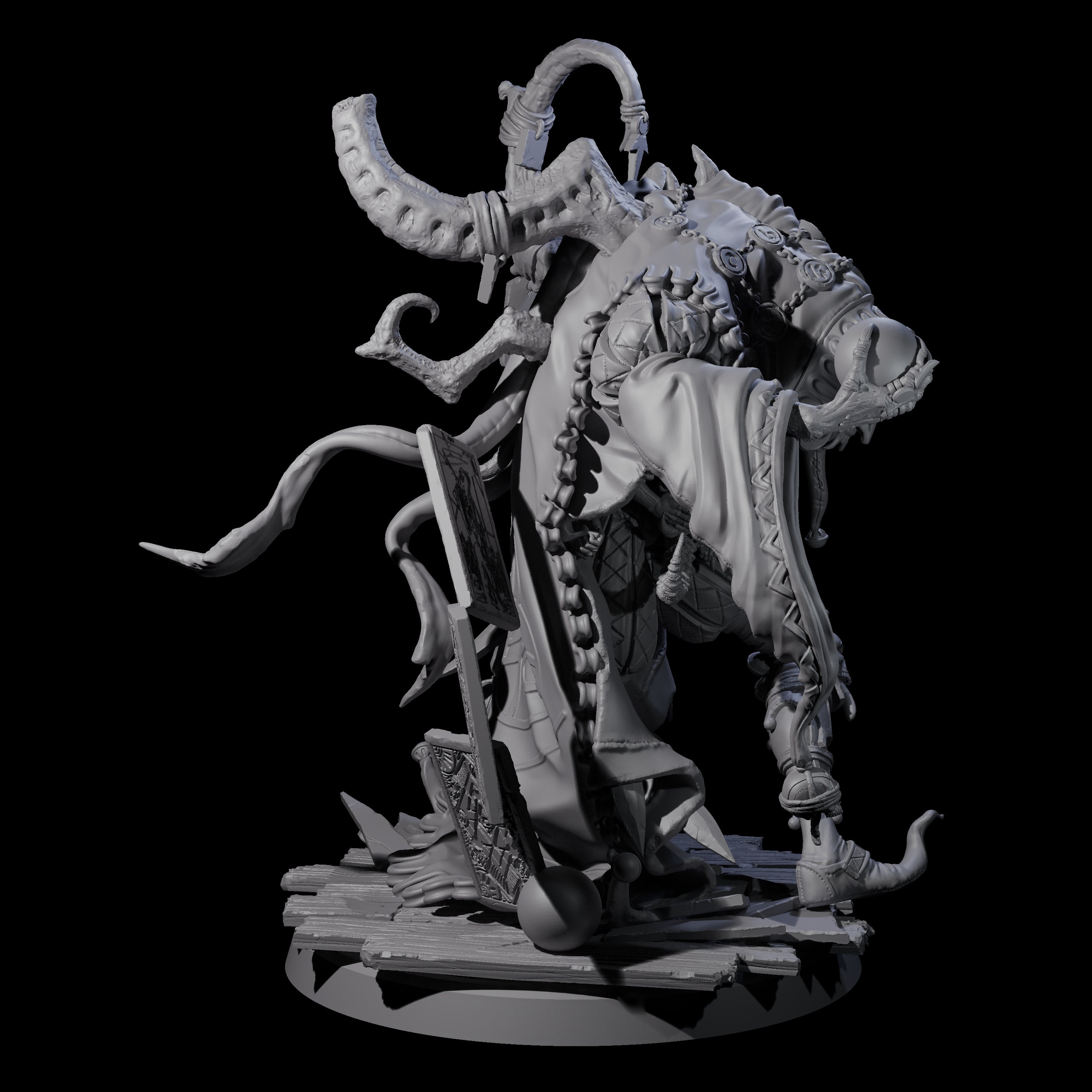 Deformed Mind Flayer Arcanist B Miniature for Dungeons and Dragons, Pathfinder or other TTRPGs