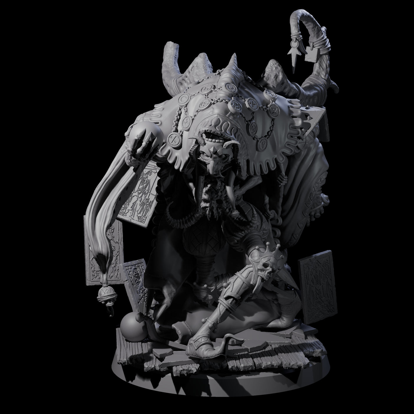 Deformed Mind Flayer Arcanist B Miniature for Dungeons and Dragons, Pathfinder or other TTRPGs
