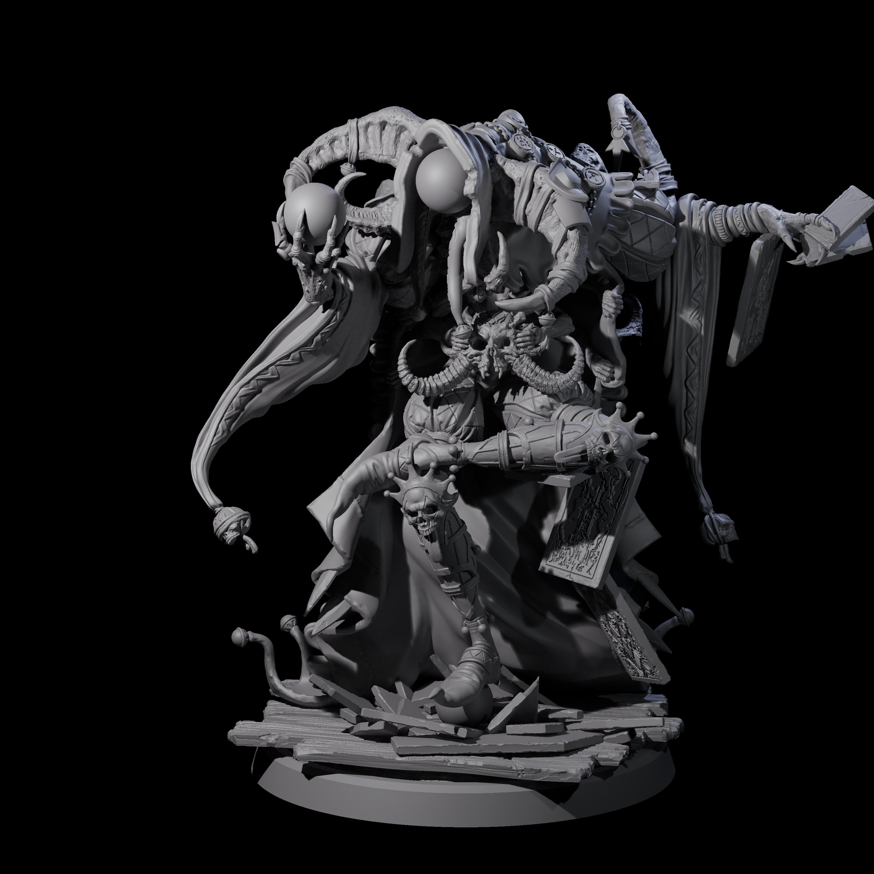 Deformed Mind Flayer Arcanist C Miniature for Dungeons and Dragons, Pathfinder or other TTRPGs