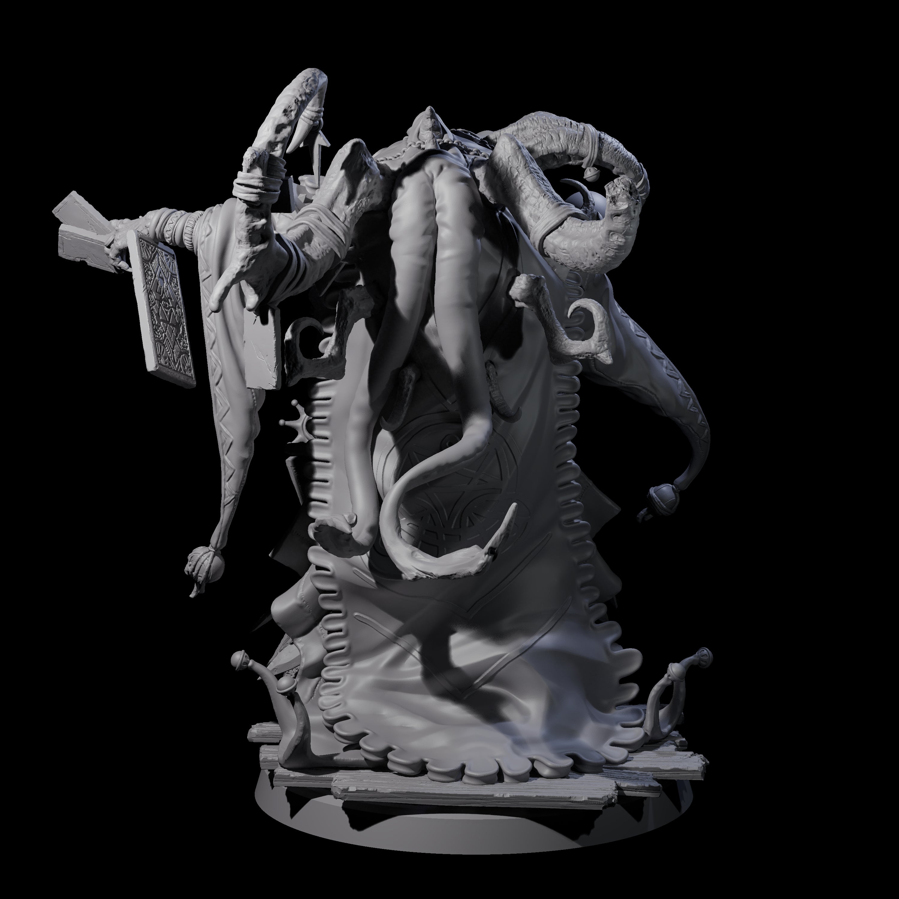 Deformed Mind Flayer Arcanist C Miniature for Dungeons and Dragons, Pathfinder or other TTRPGs