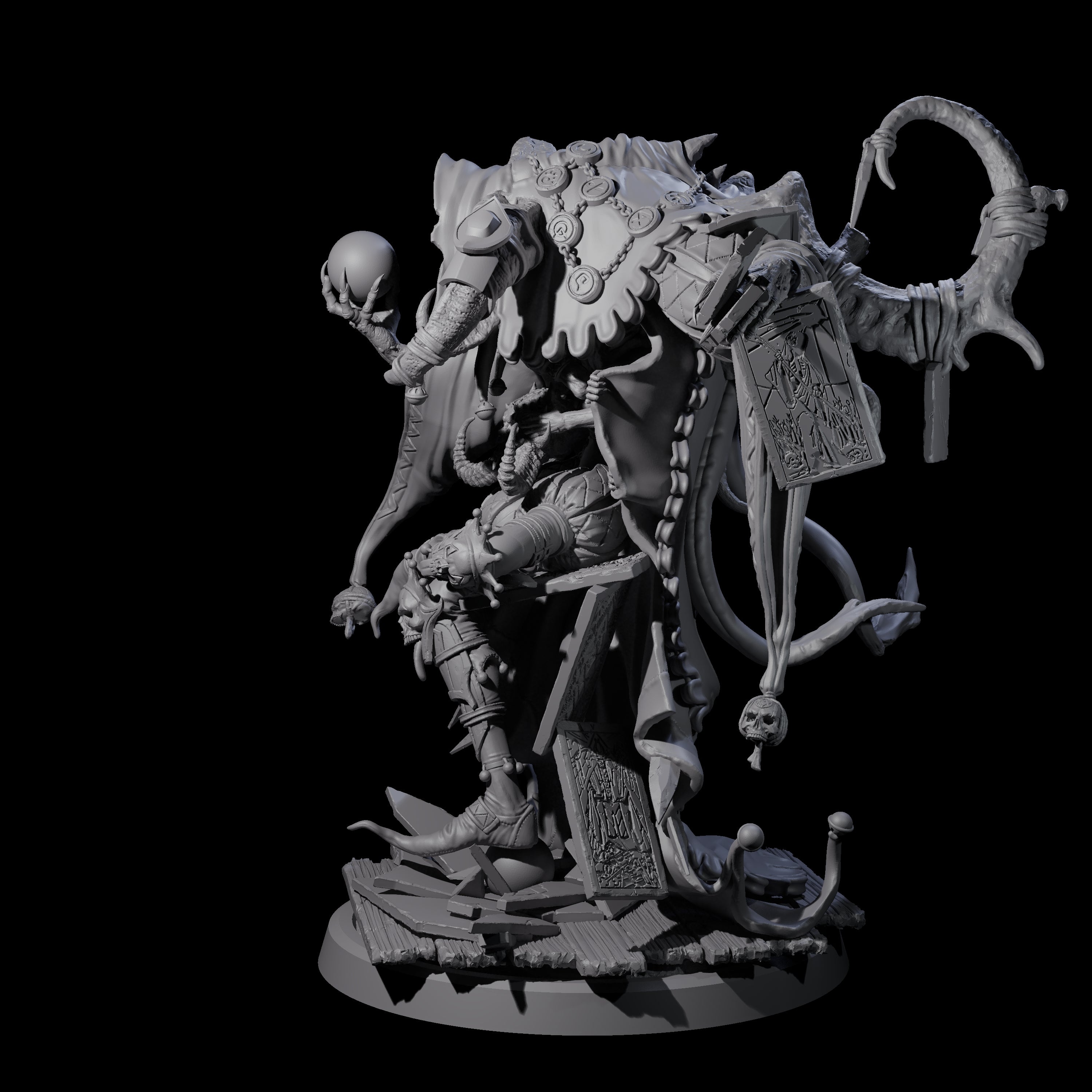 Deformed Mind Flayer Arcanist C Miniature for Dungeons and Dragons, Pathfinder or other TTRPGs