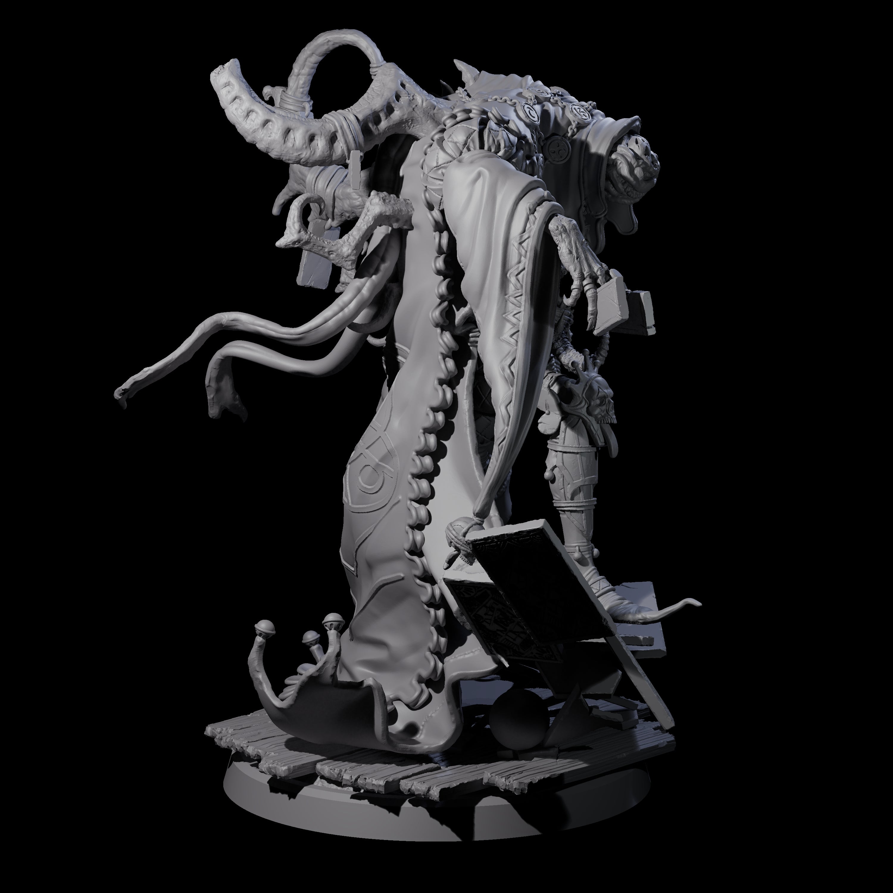 Deformed Mind Flayer Arcanist D Miniature for Dungeons and Dragons, Pathfinder or other TTRPGs