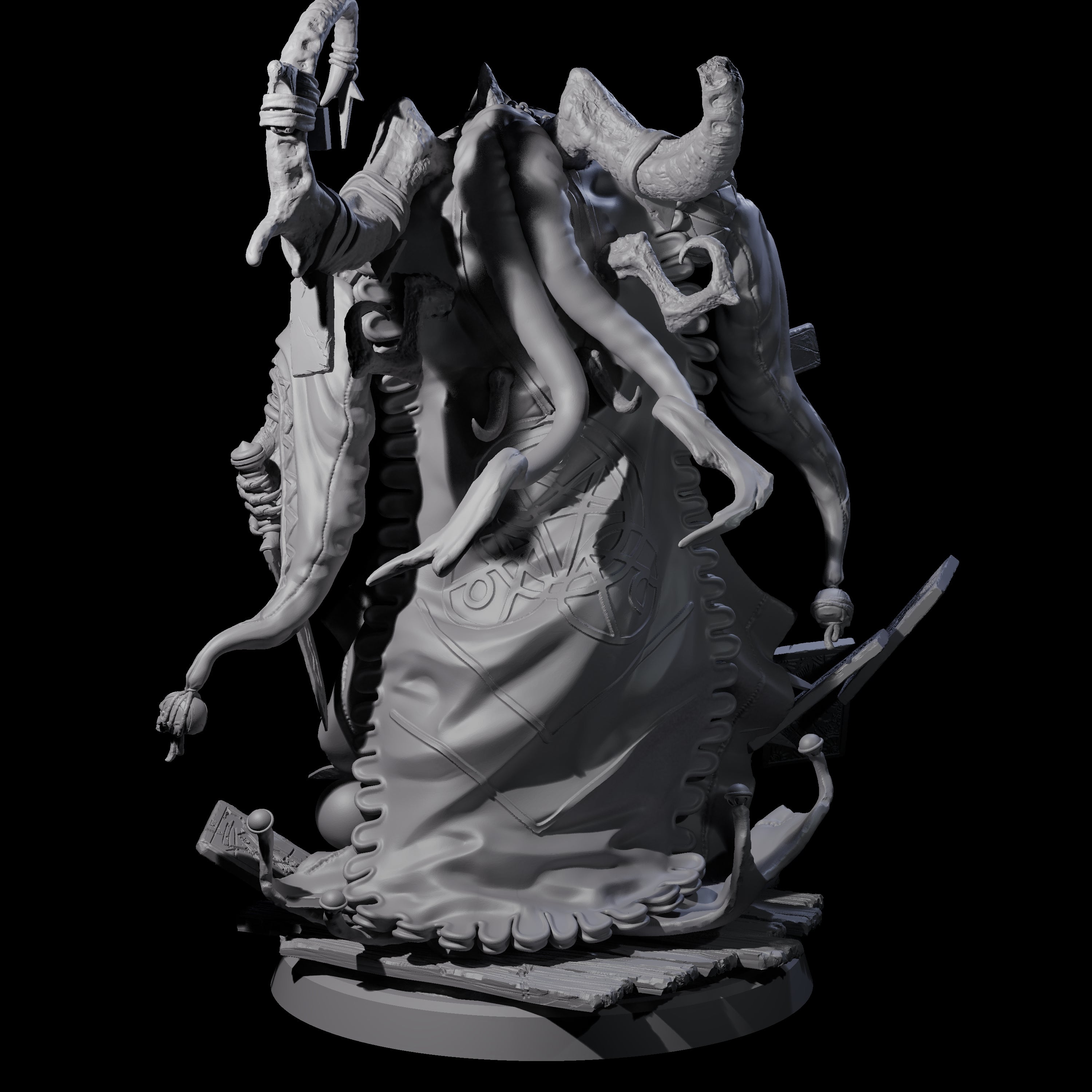 Deformed Mind Flayer Arcanist D Miniature for Dungeons and Dragons, Pathfinder or other TTRPGs
