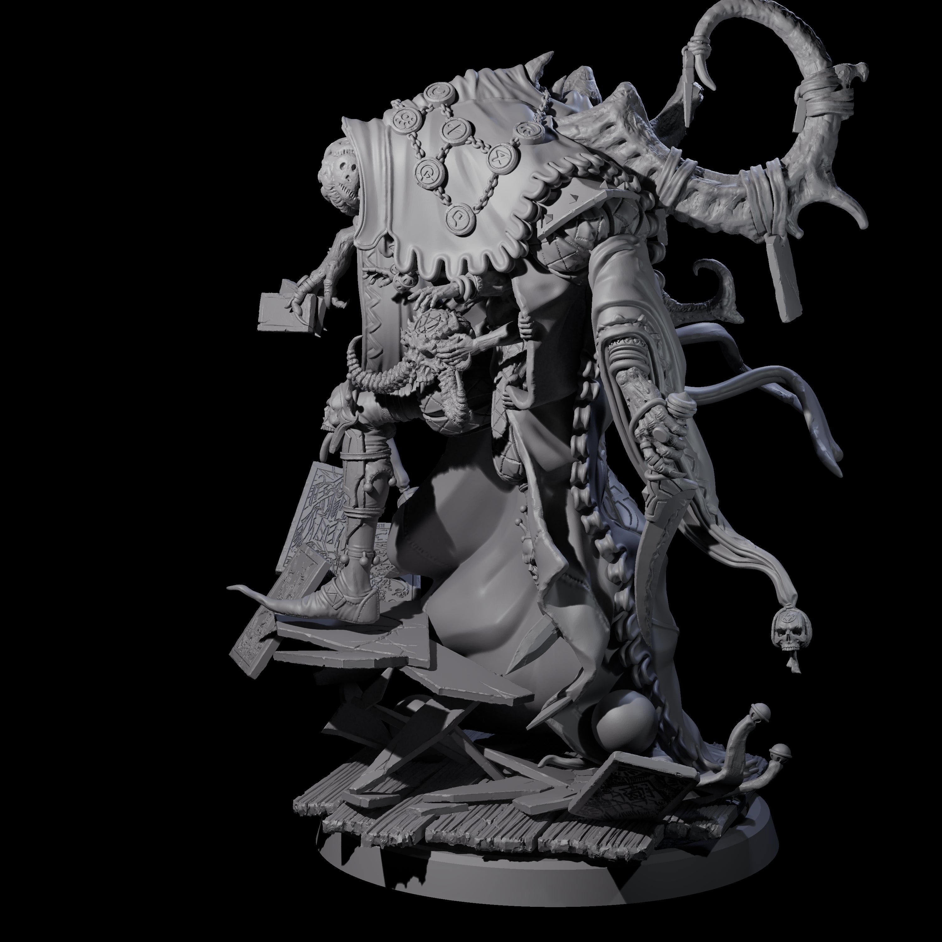 Deformed Mind Flayer Arcanist D Miniature for Dungeons and Dragons, Pathfinder or other TTRPGs