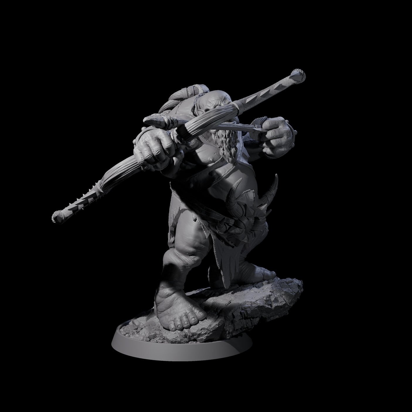 Deformed Ogre A Miniature for Dungeons and Dragons, Pathfinder or other TTRPGs