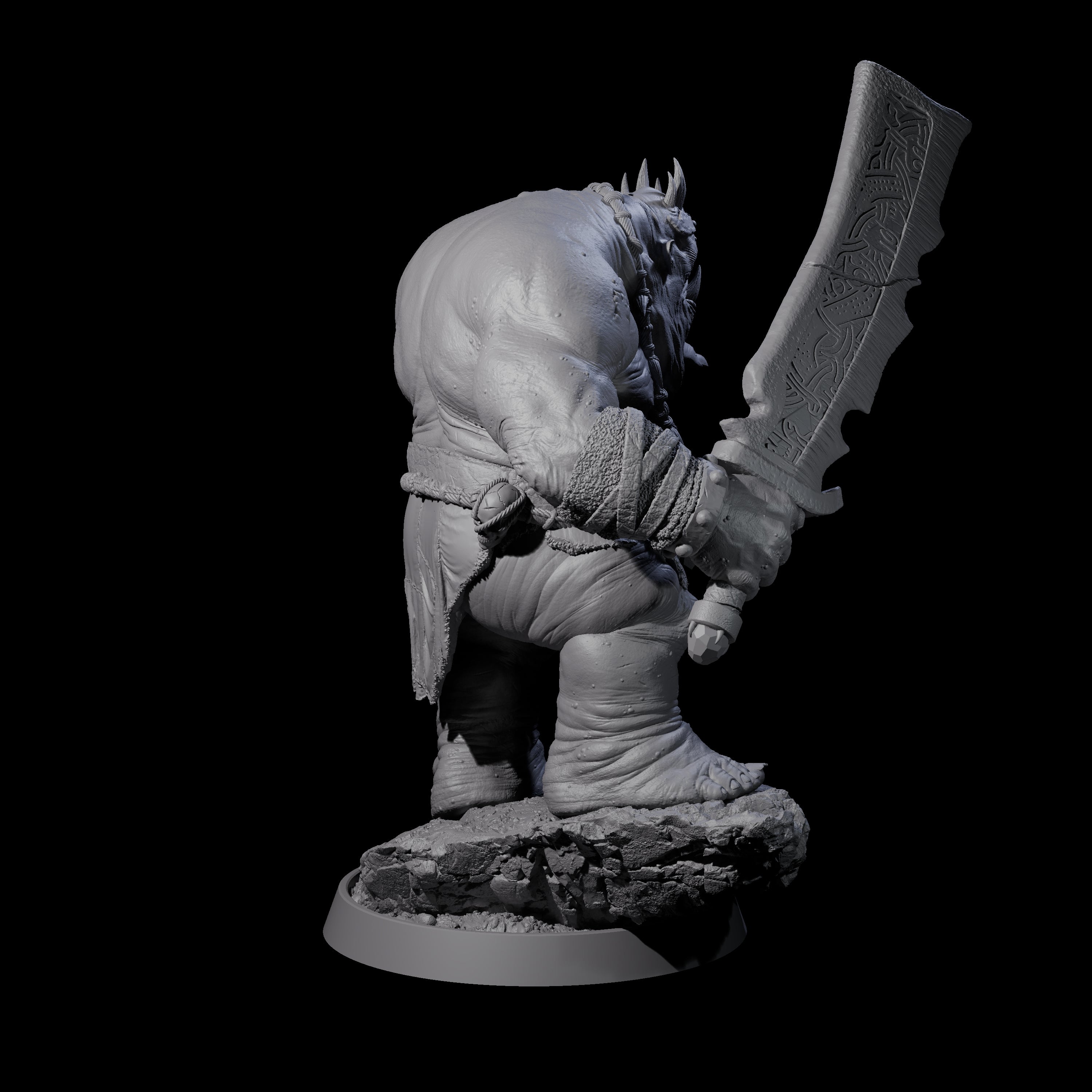Deformed Ogre B Miniature for Dungeons and Dragons, Pathfinder or other TTRPGs