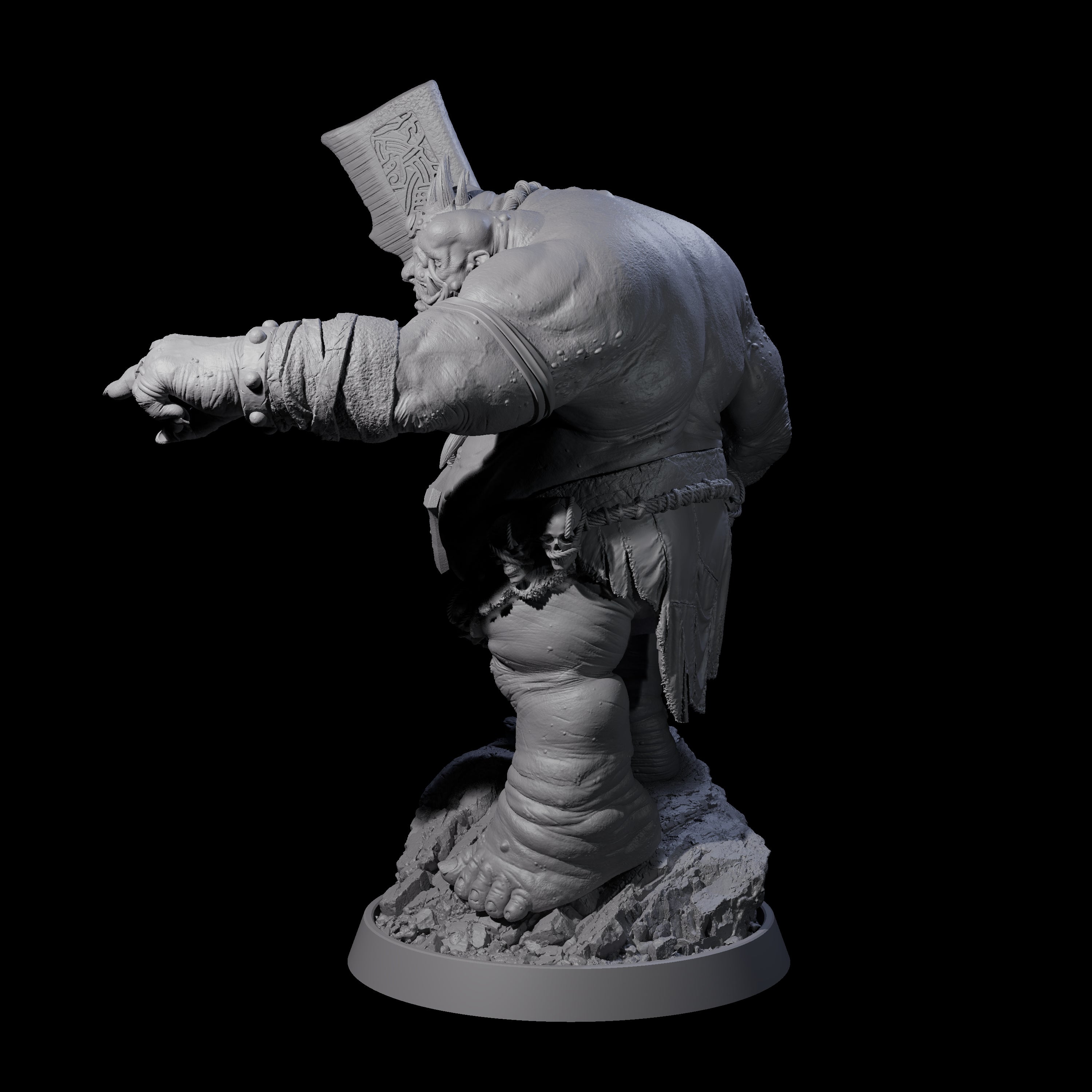 Deformed Ogre B Miniature for Dungeons and Dragons, Pathfinder or other TTRPGs