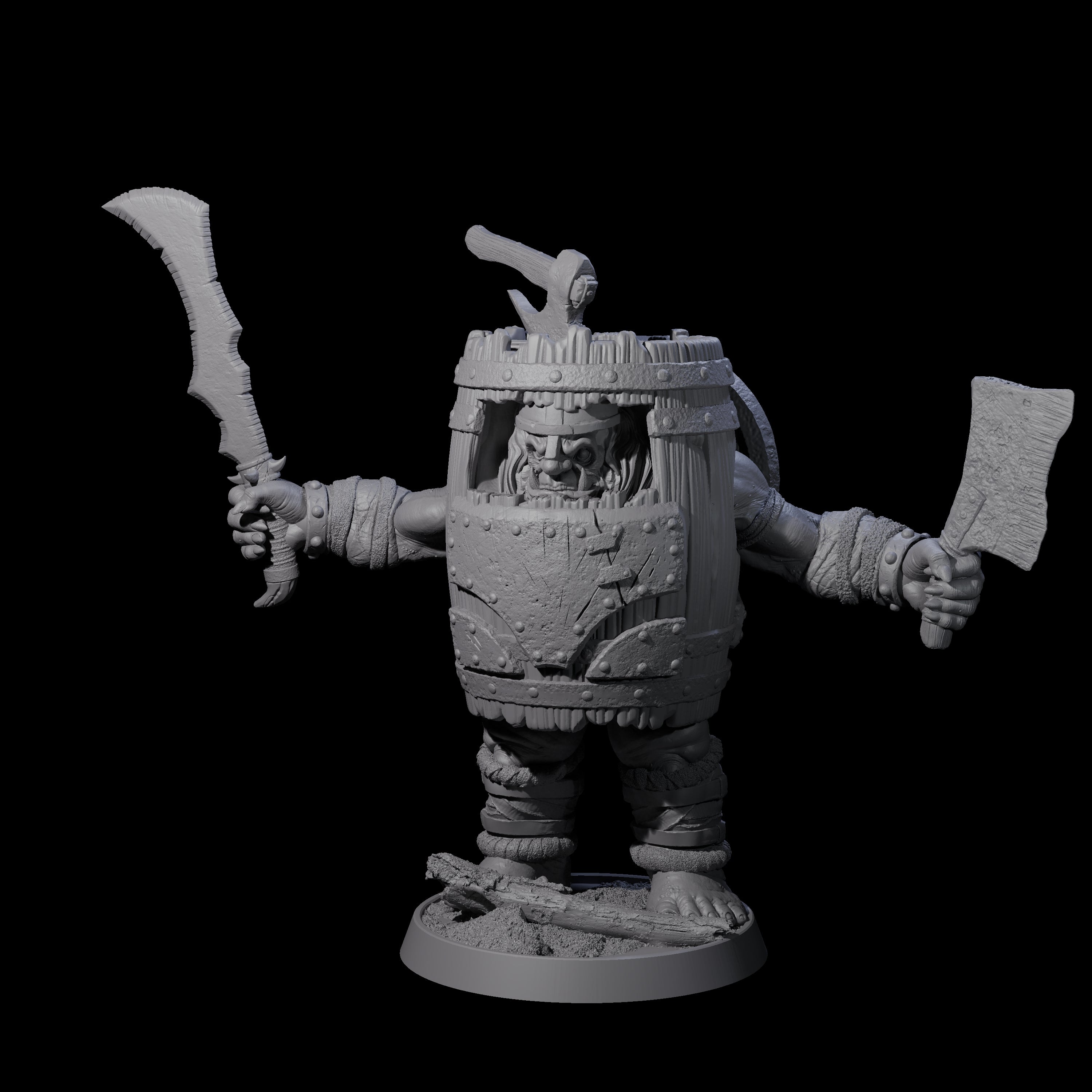 Deformed Ogre C Miniature for Dungeons and Dragons, Pathfinder or other TTRPGs