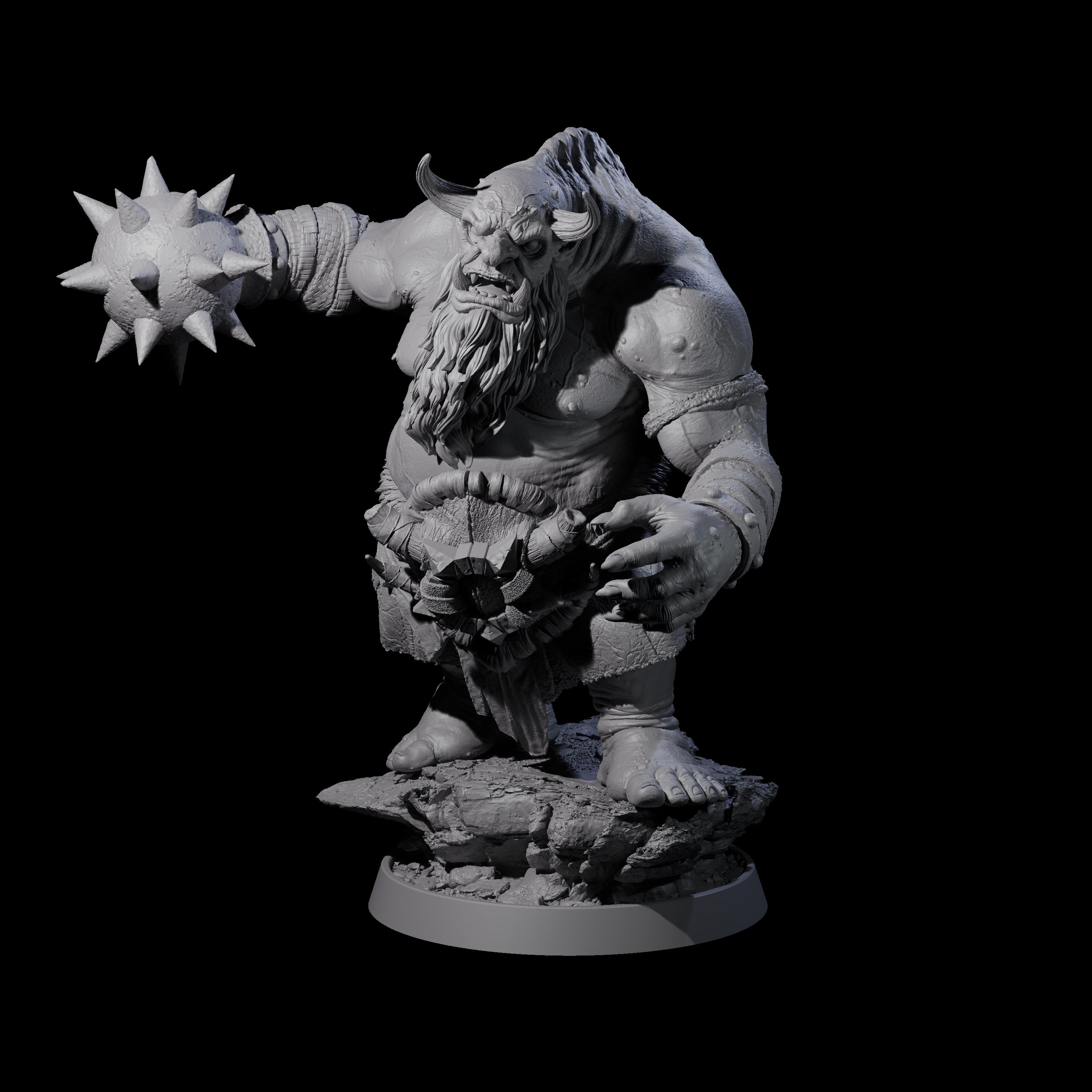 Deformed Ogre D Miniature for Dungeons and Dragons, Pathfinder or other TTRPGs