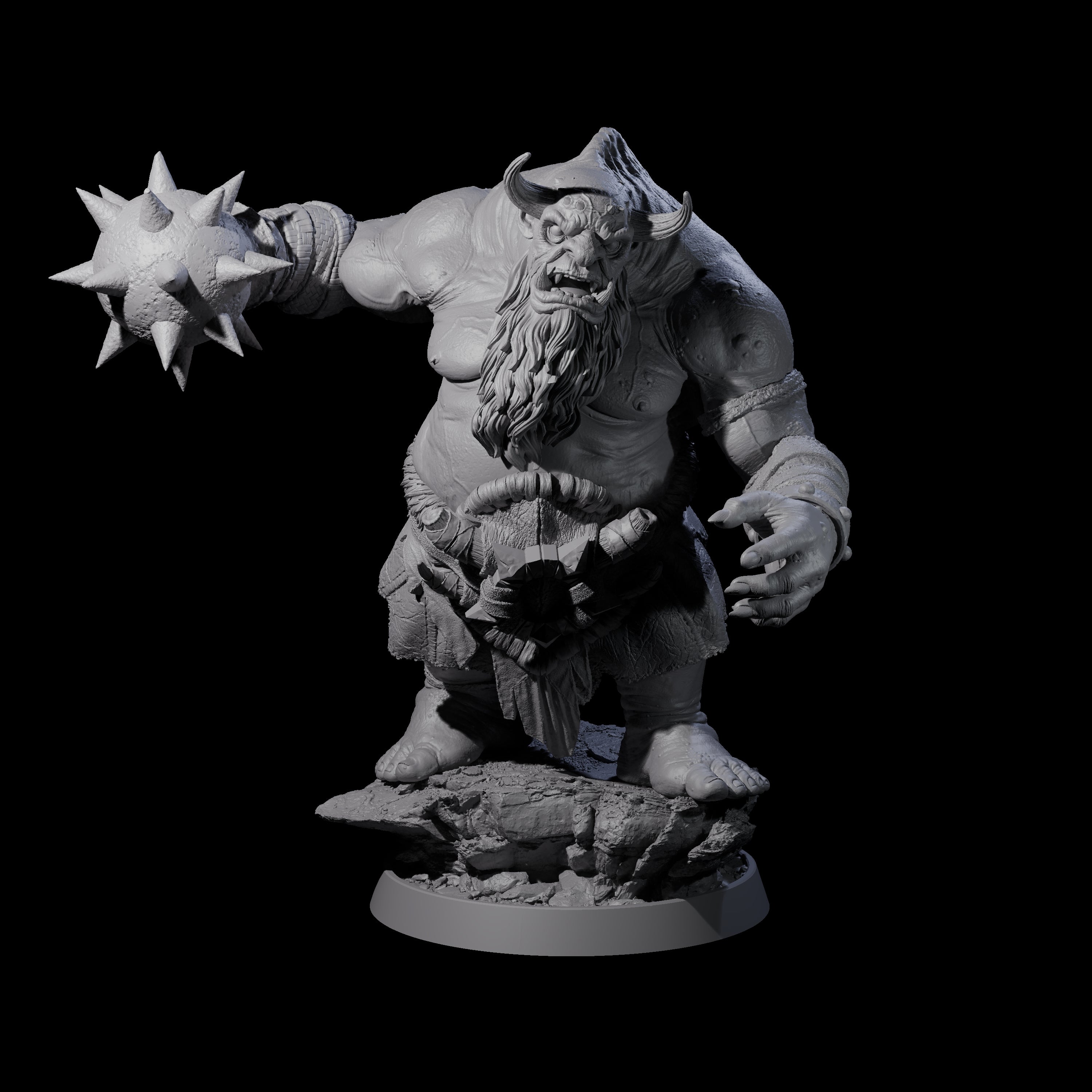 Deformed Ogre D Miniature for Dungeons and Dragons, Pathfinder or other TTRPGs