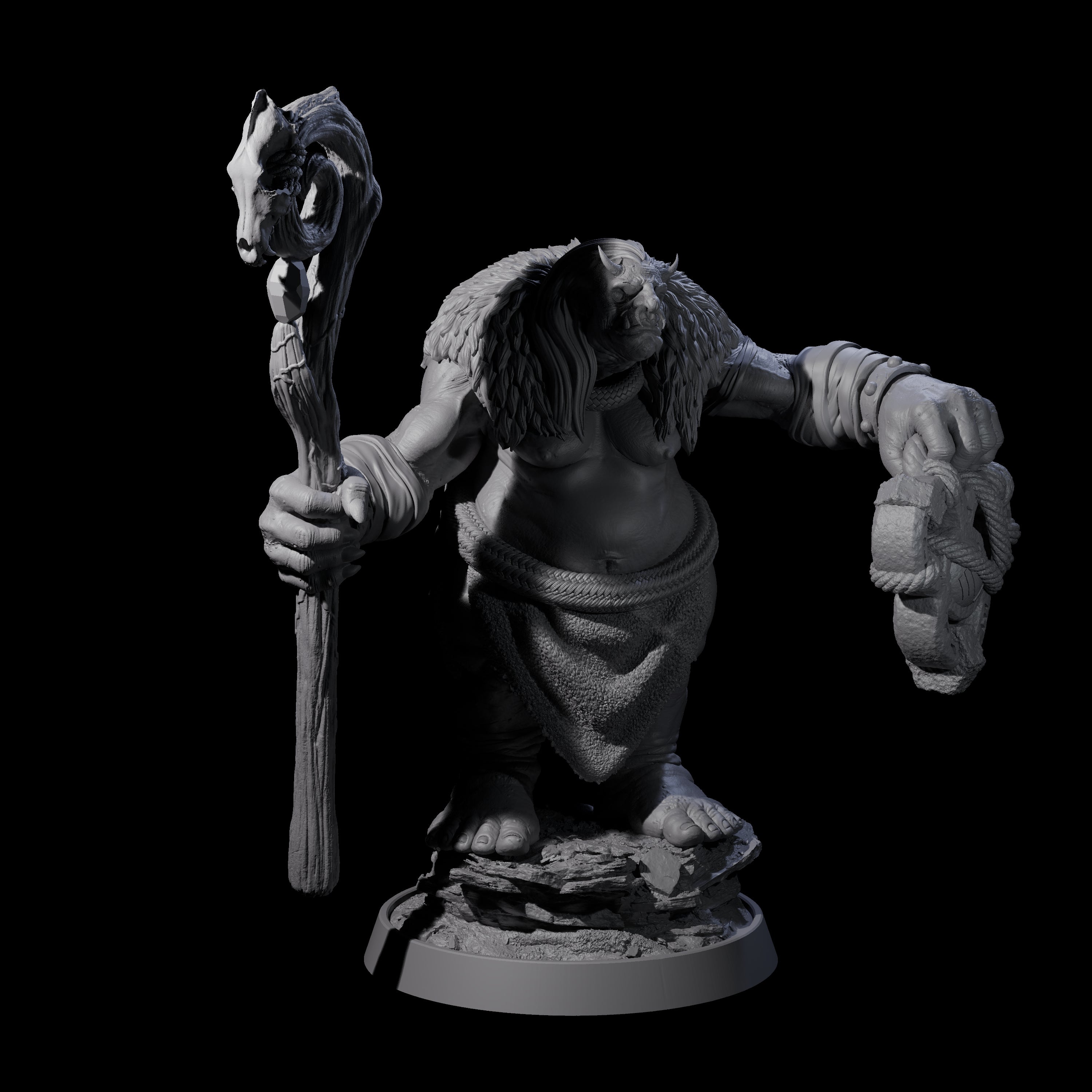 Deformed Ogre E Miniature for Dungeons and Dragons, Pathfinder or other TTRPGs
