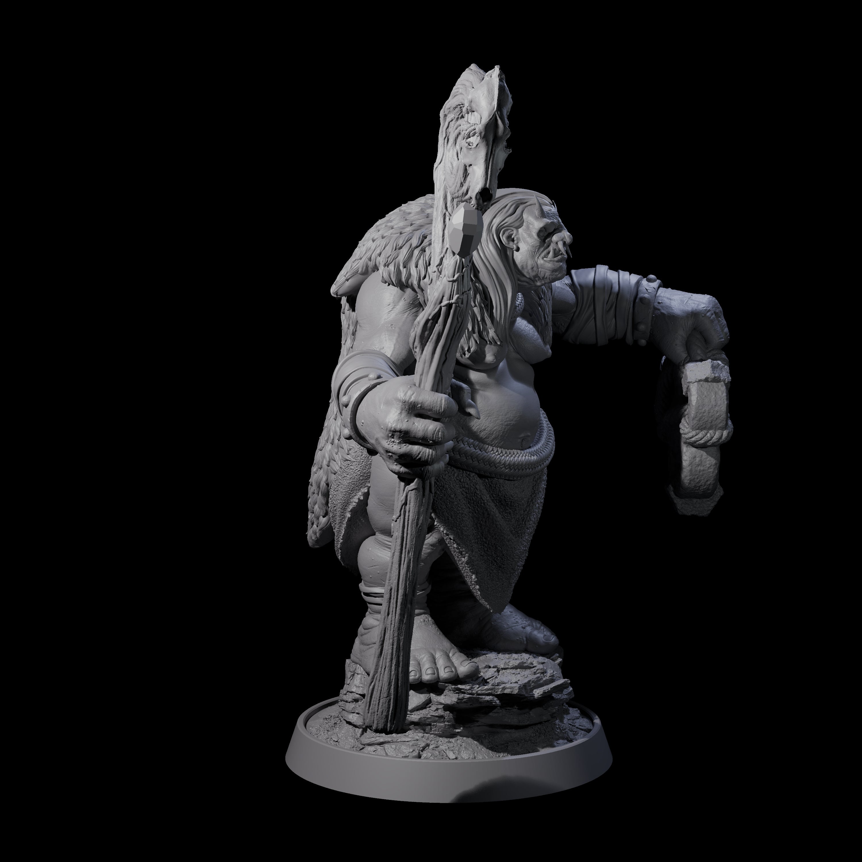 Deformed Ogre E Miniature for Dungeons and Dragons, Pathfinder or other TTRPGs