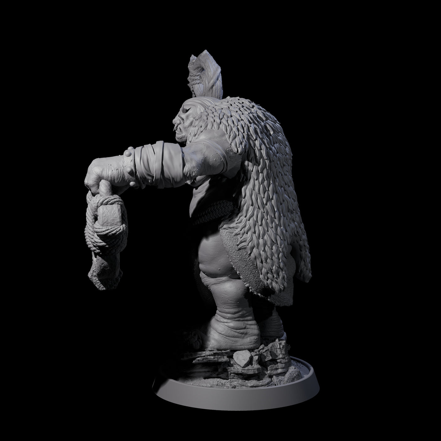 Deformed Ogre E Miniature for Dungeons and Dragons, Pathfinder or other TTRPGs