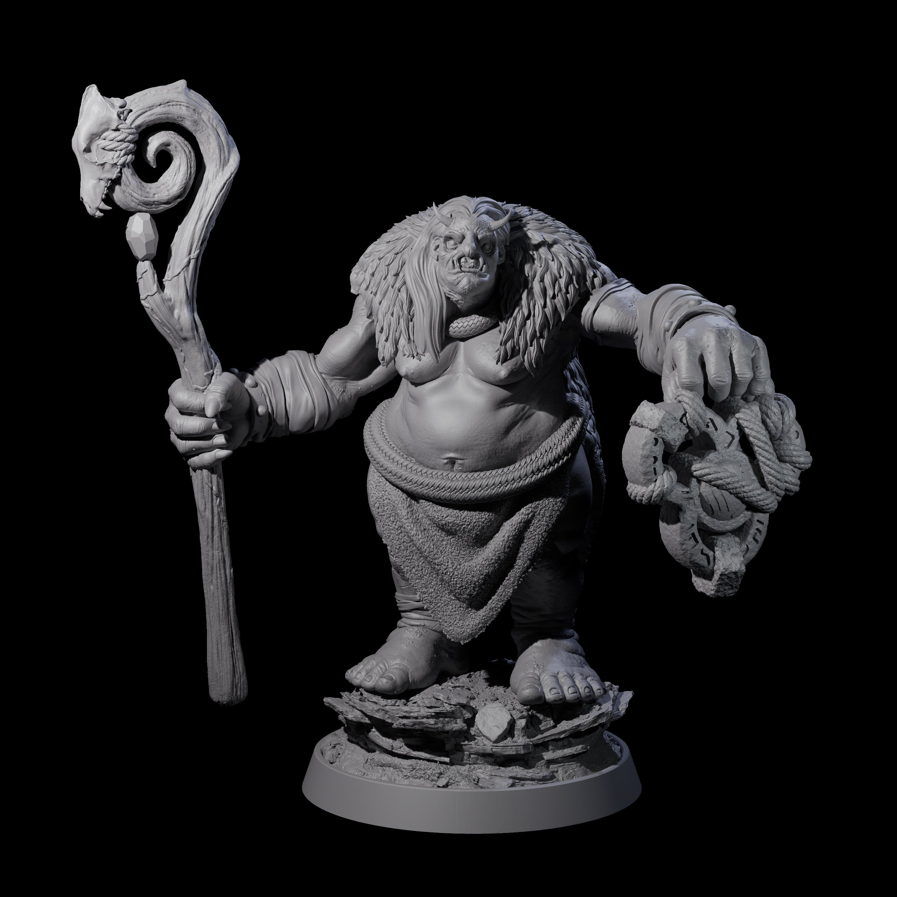 Deformed Ogre E Miniature for Dungeons and Dragons, Pathfinder or other TTRPGs
