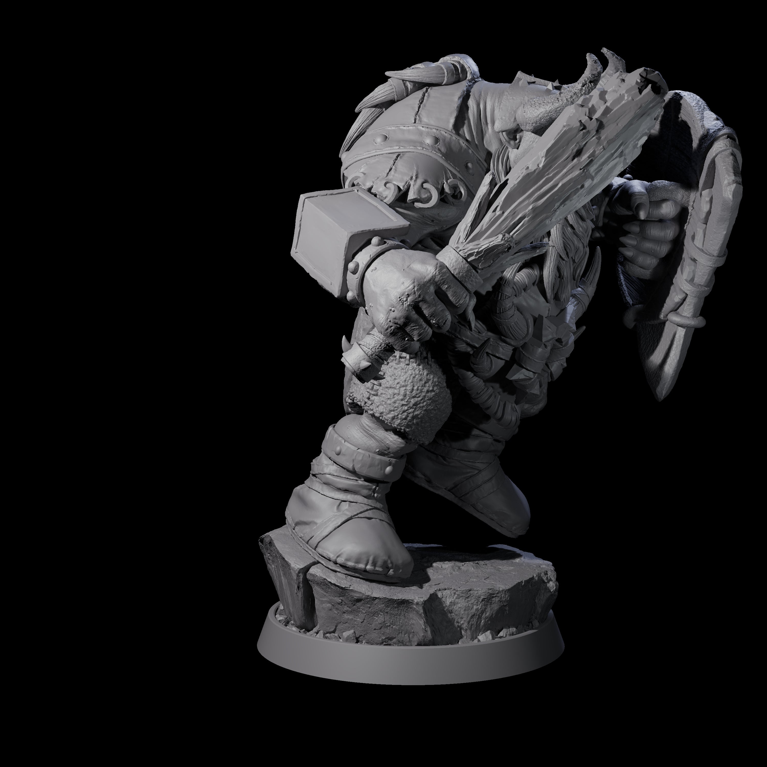Deformed Ogre F Miniature for Dungeons and Dragons, Pathfinder or other TTRPGs