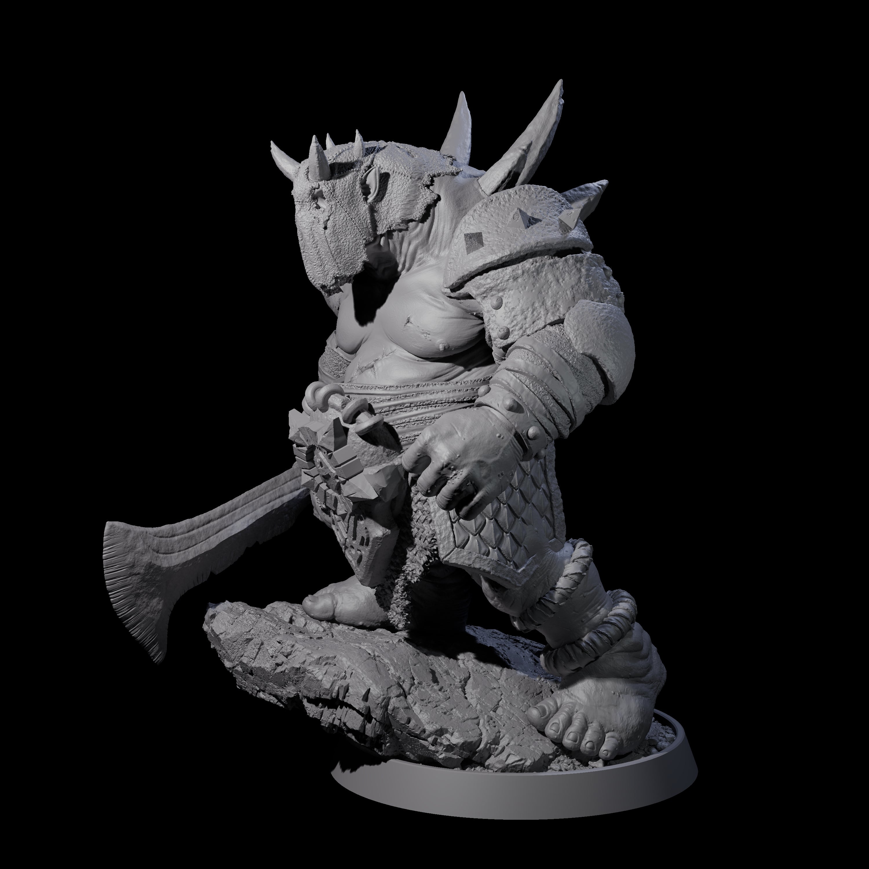 Deformed Ogre G Miniature for Dungeons and Dragons, Pathfinder or other TTRPGs