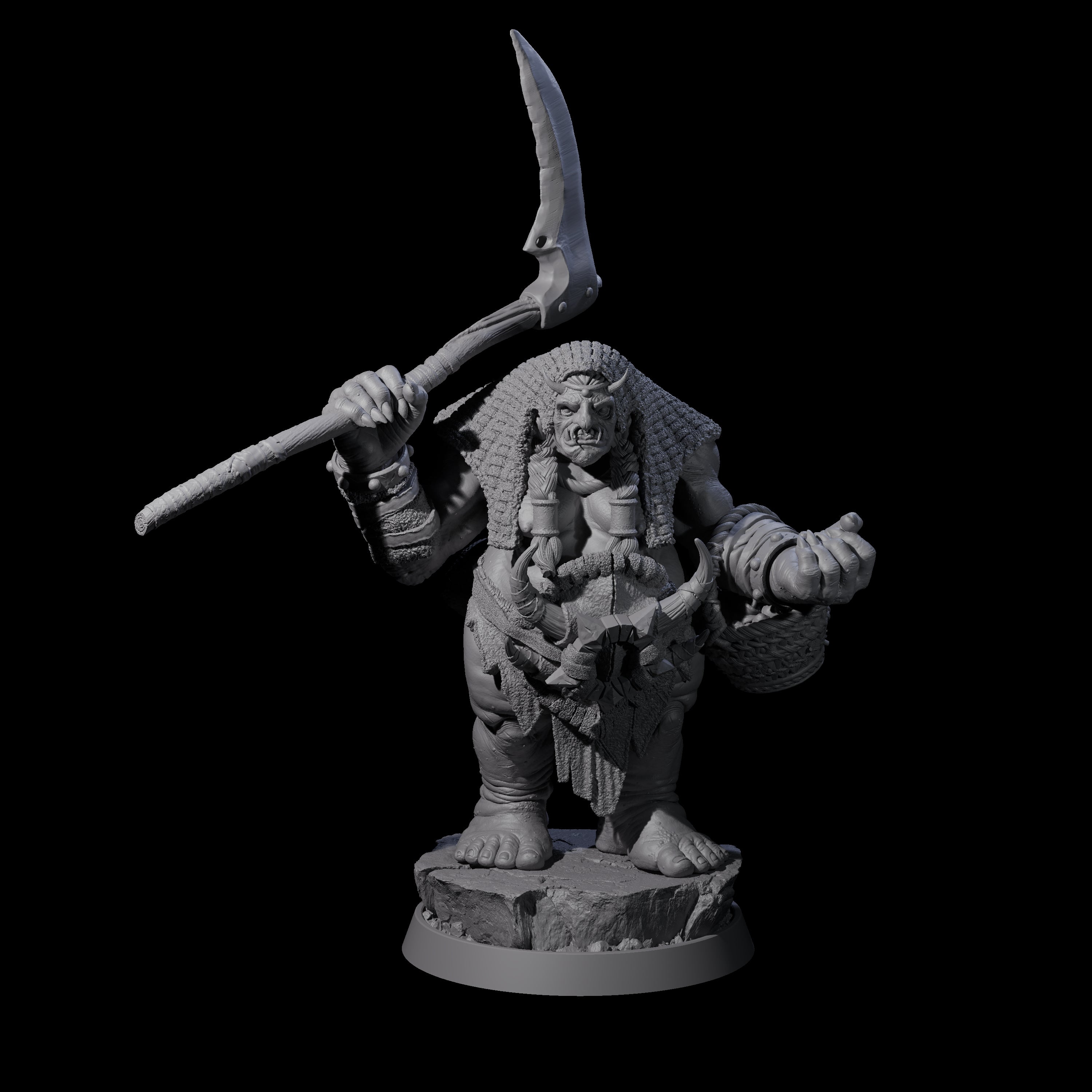 Deformed Ogre H Miniature for Dungeons and Dragons, Pathfinder or other TTRPGs