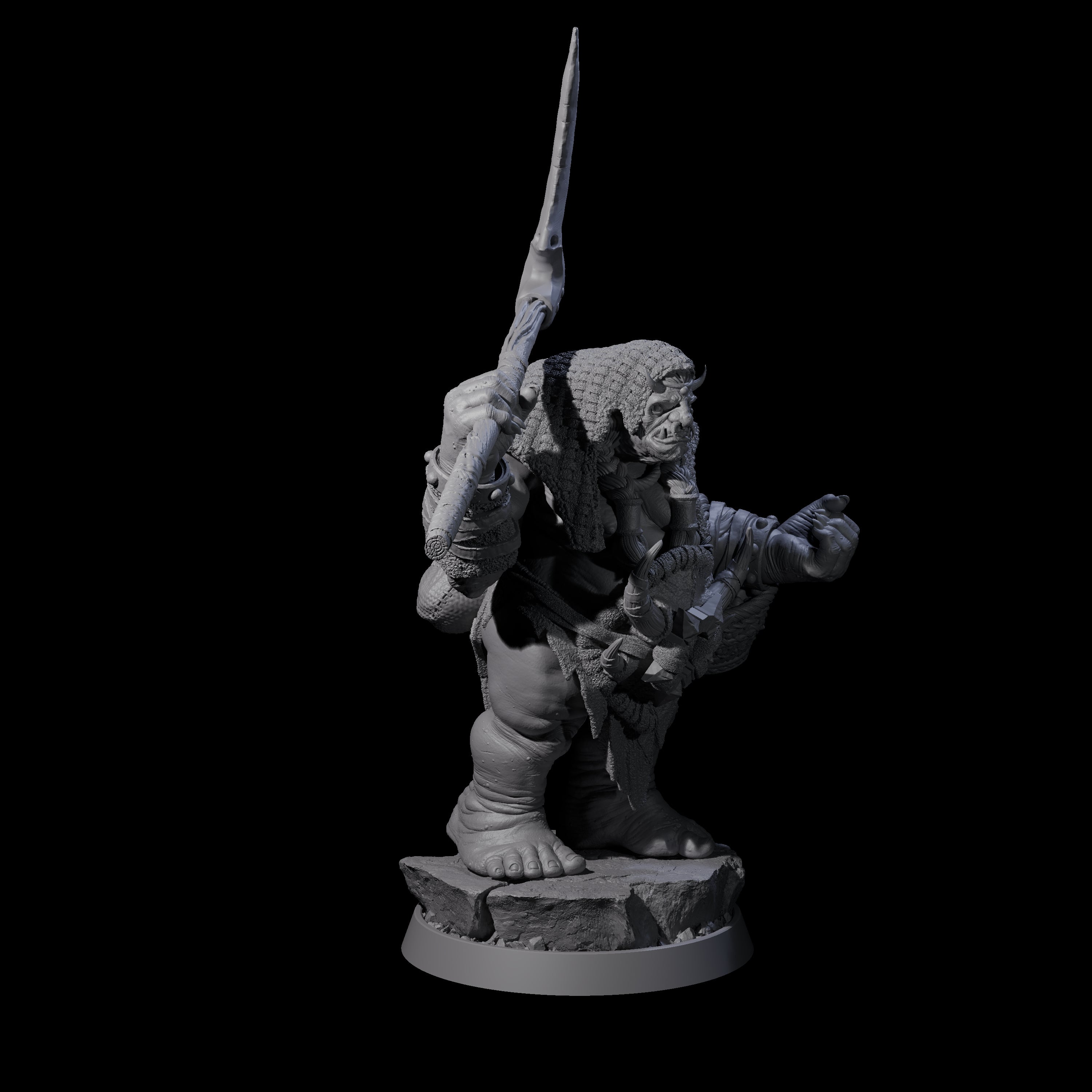 Deformed Ogre H Miniature for Dungeons and Dragons, Pathfinder or other TTRPGs