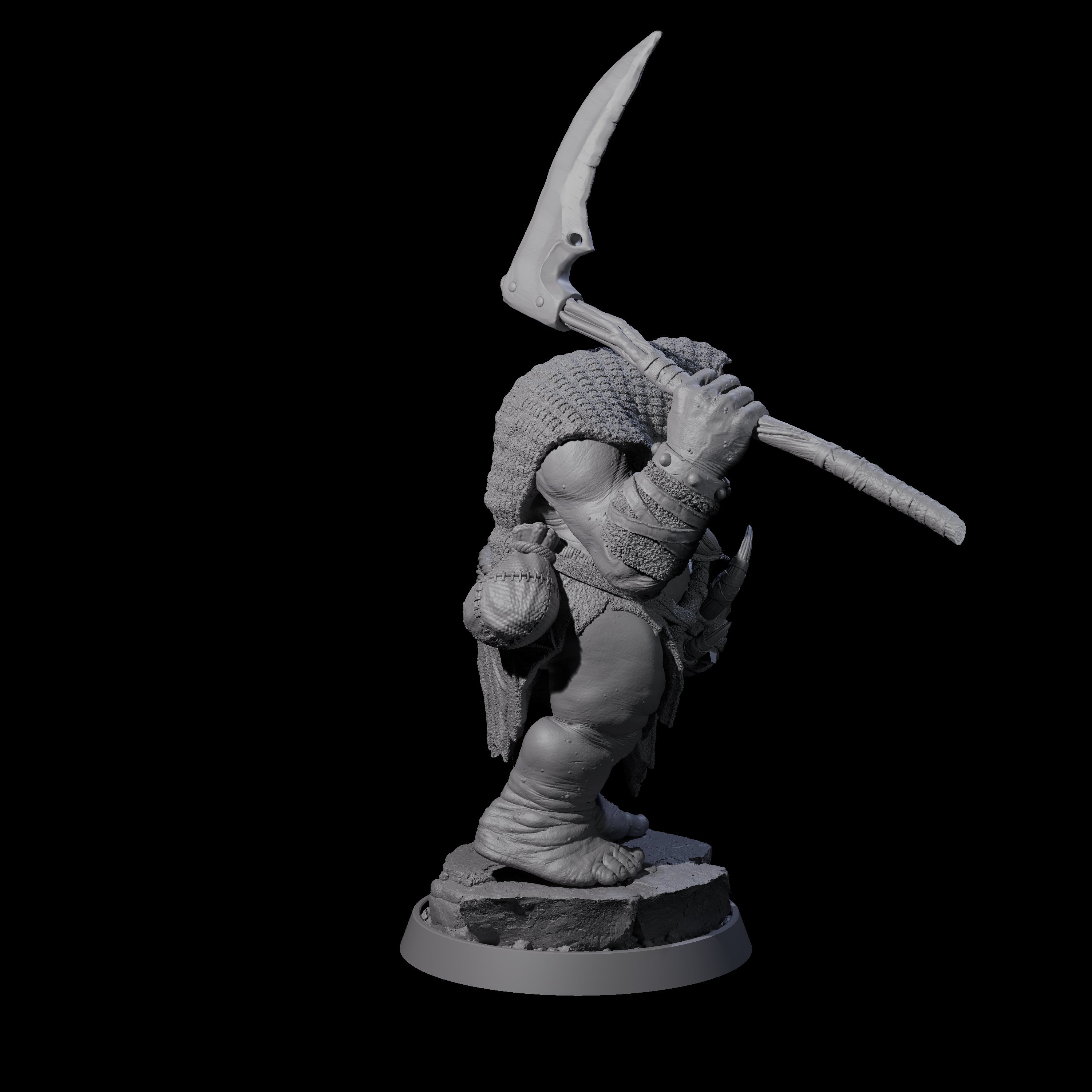 Deformed Ogre H Miniature for Dungeons and Dragons, Pathfinder or other TTRPGs