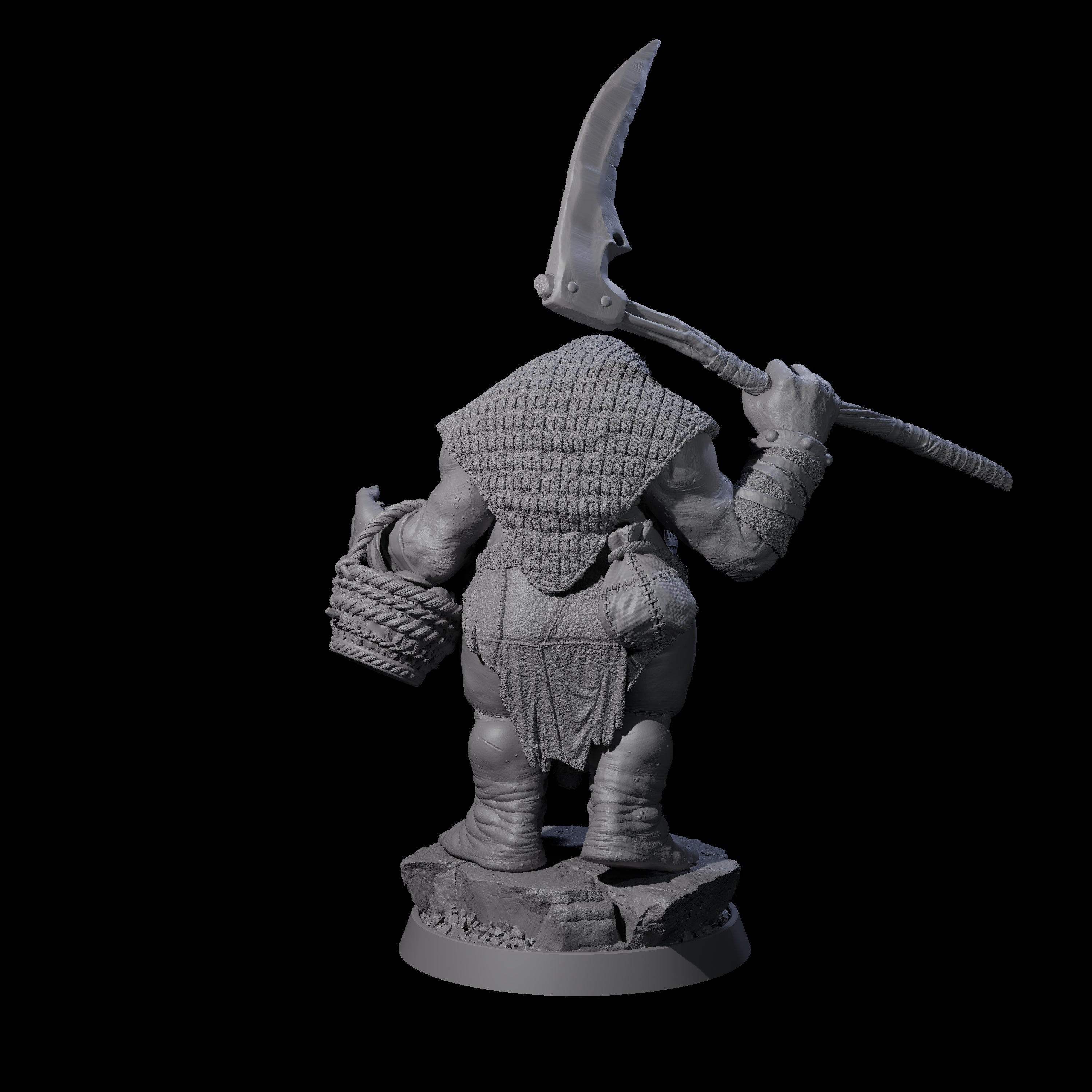 Deformed Ogre H Miniature for Dungeons and Dragons, Pathfinder or other TTRPGs