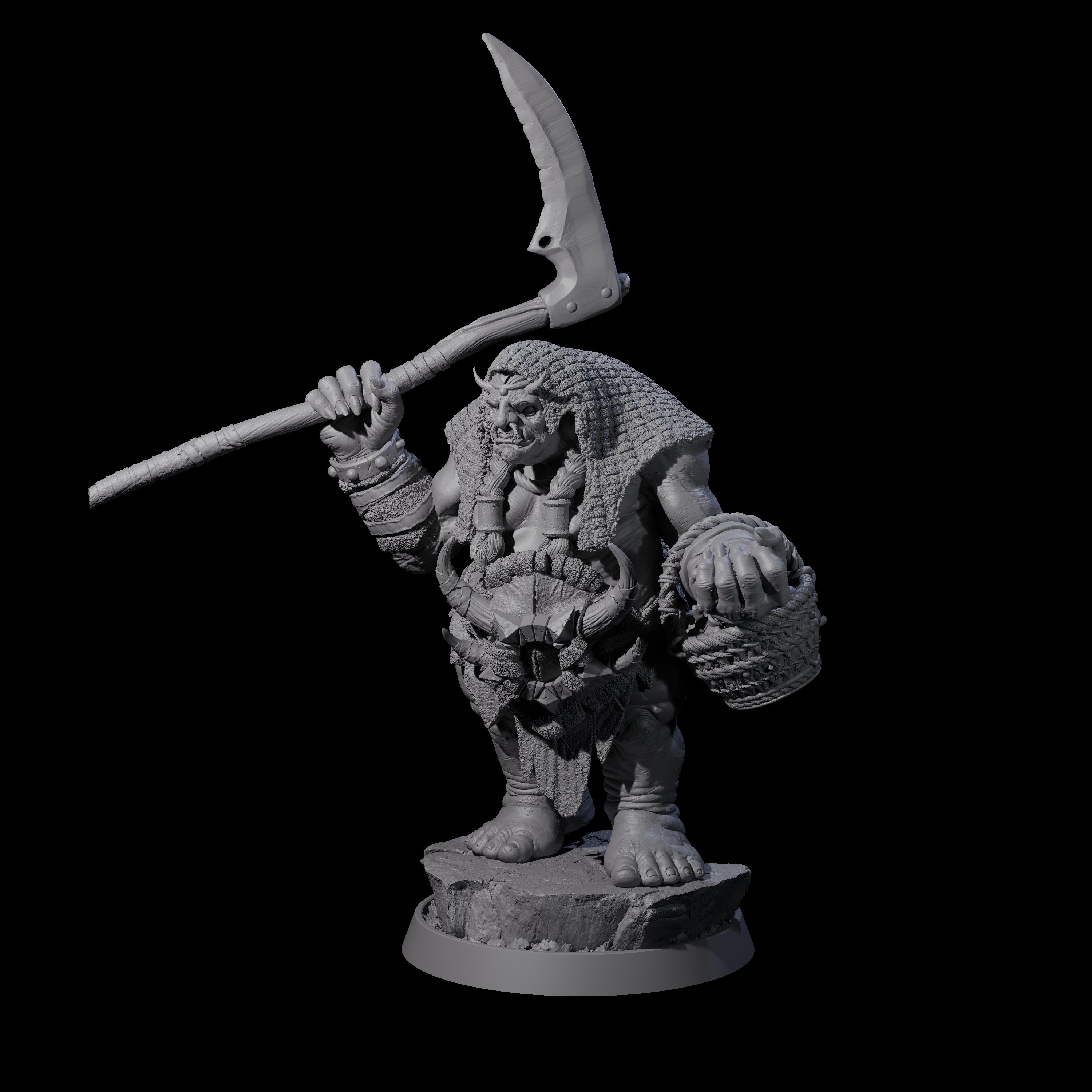 Deformed Ogre H Miniature for Dungeons and Dragons, Pathfinder or other TTRPGs