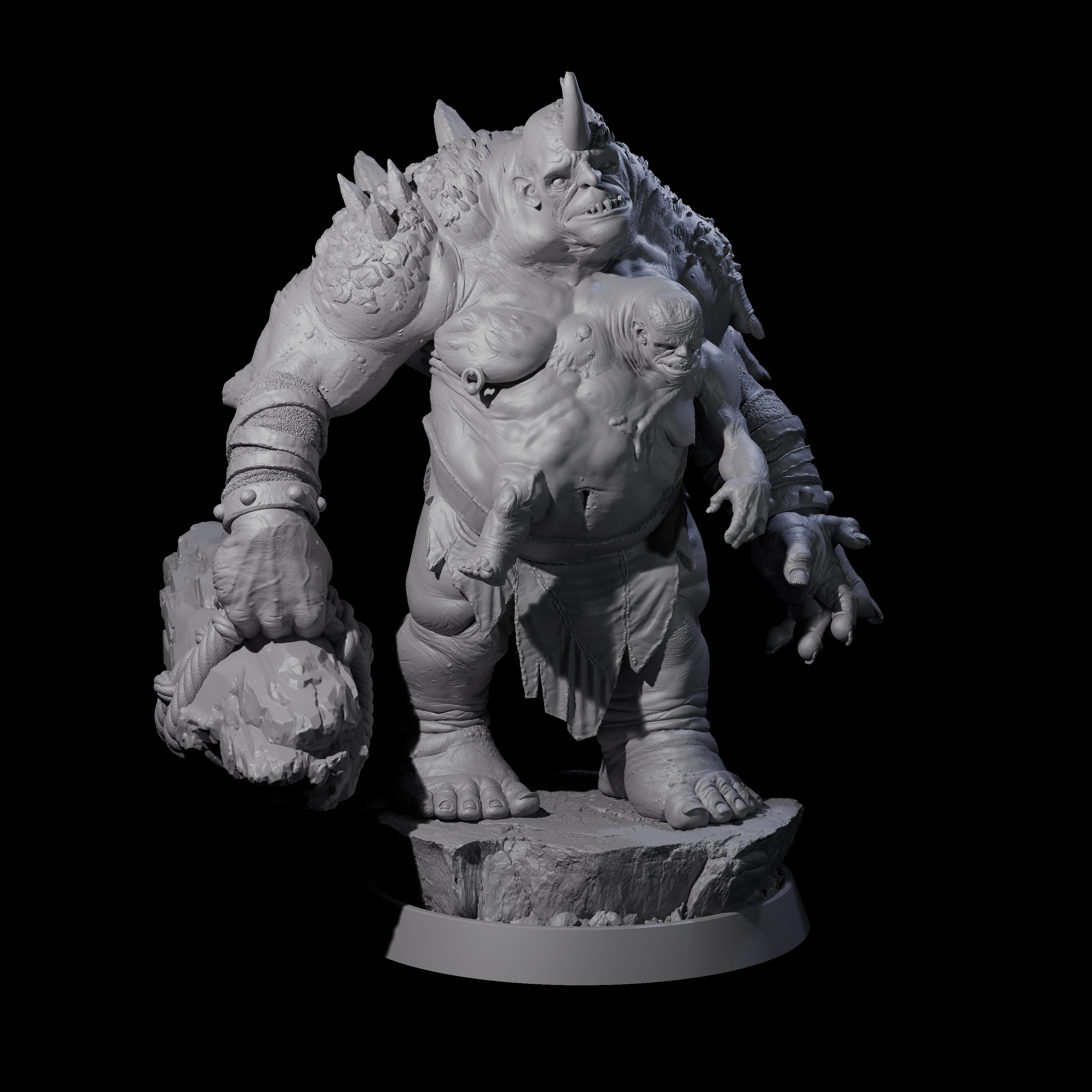 Deformed Ogre I Miniature for Dungeons and Dragons, Pathfinder or other TTRPGs