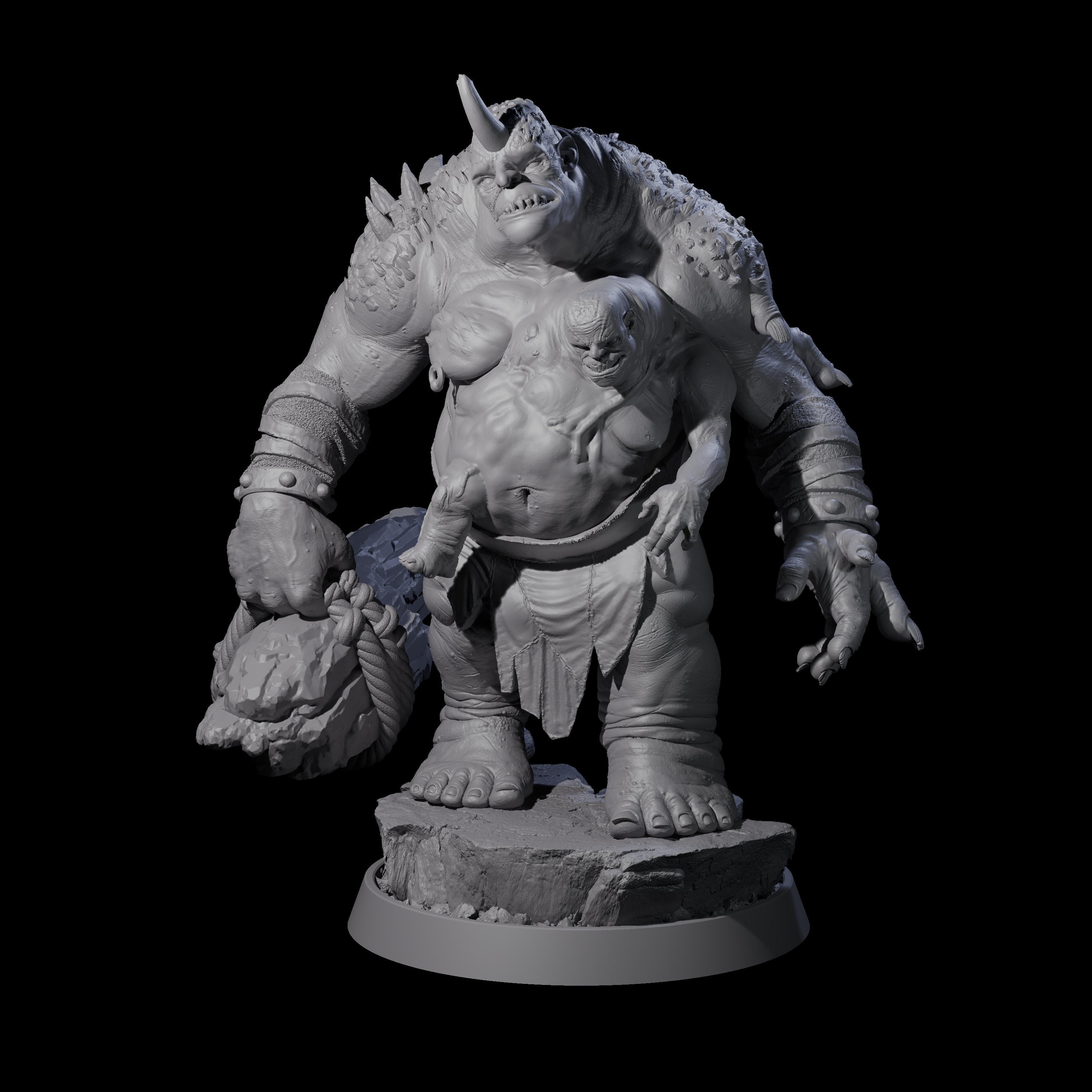 Deformed Ogre I Miniature for Dungeons and Dragons, Pathfinder or other TTRPGs