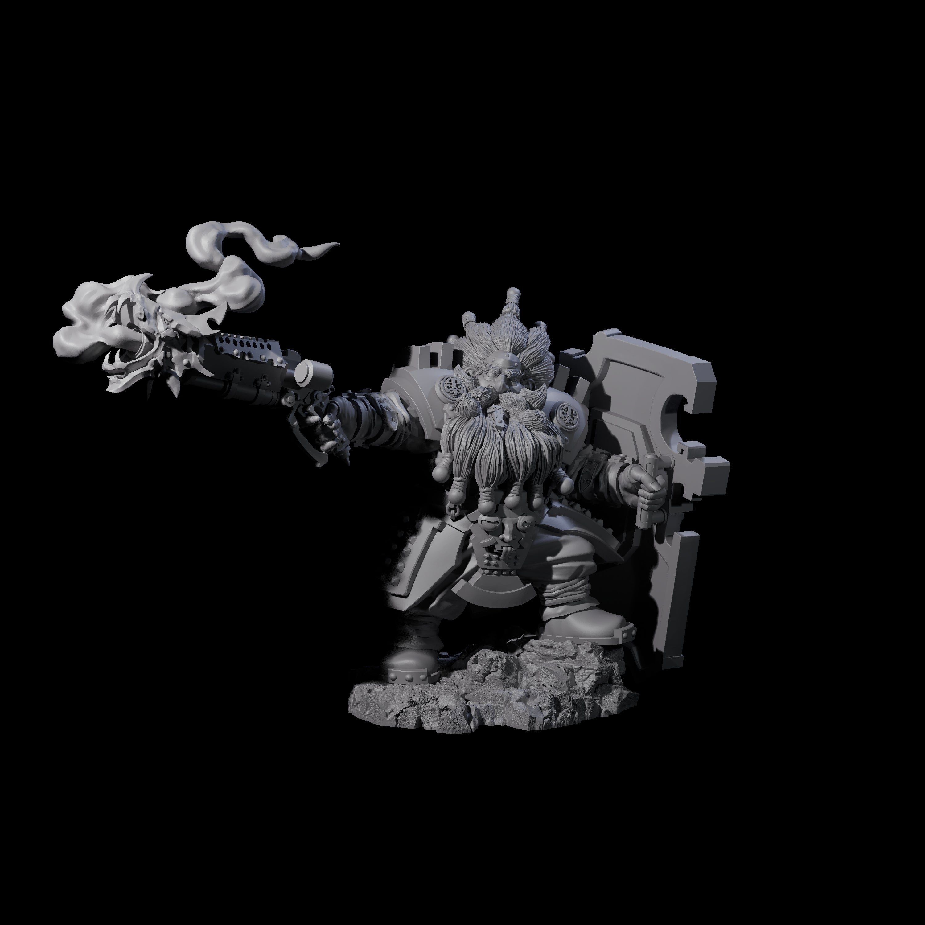 Demon Gun Firing Dwarf Miniature for Dungeons and Dragons, Pathfinder or other TTRPGs