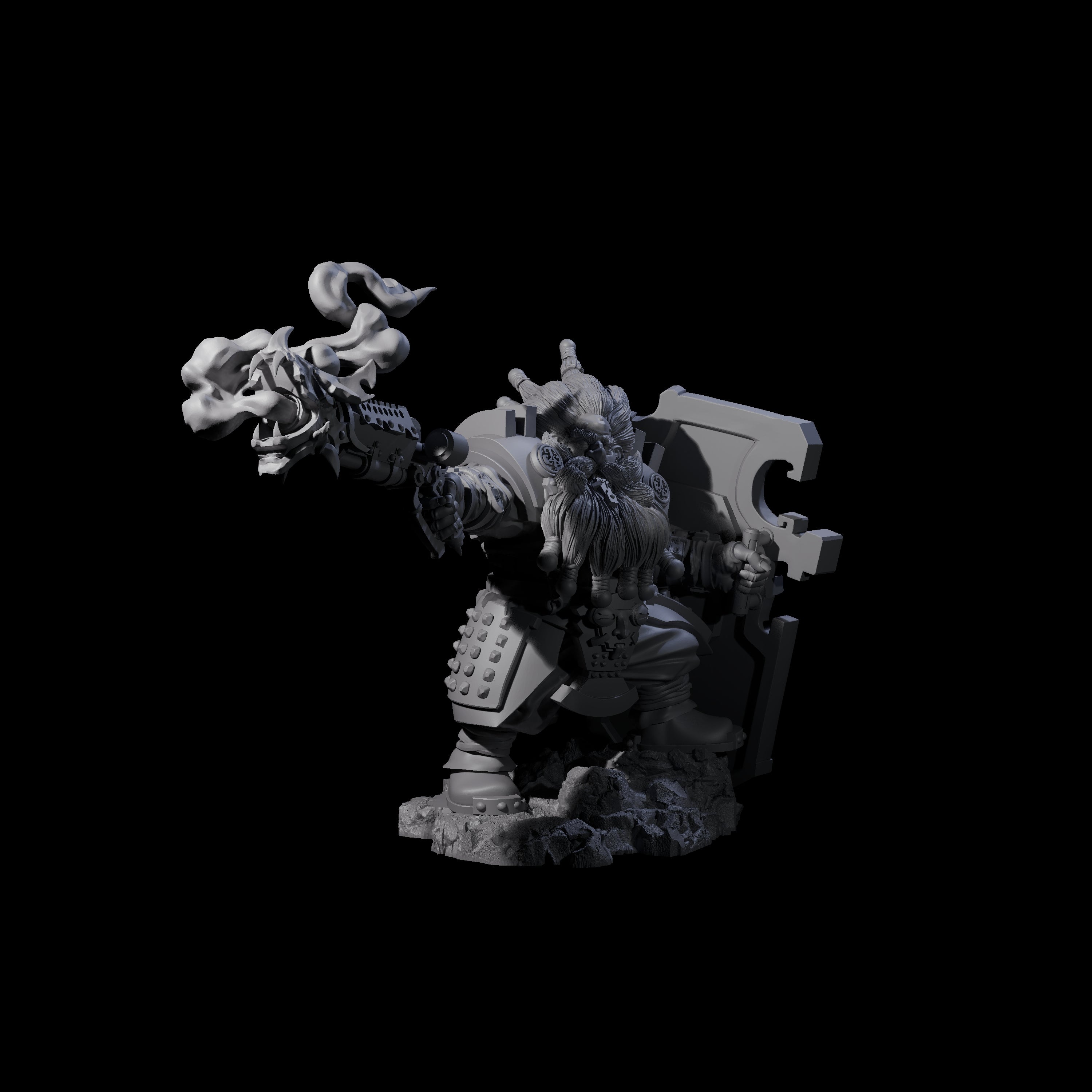 Demon Gun Firing Dwarf Miniature for Dungeons and Dragons, Pathfinder or other TTRPGs