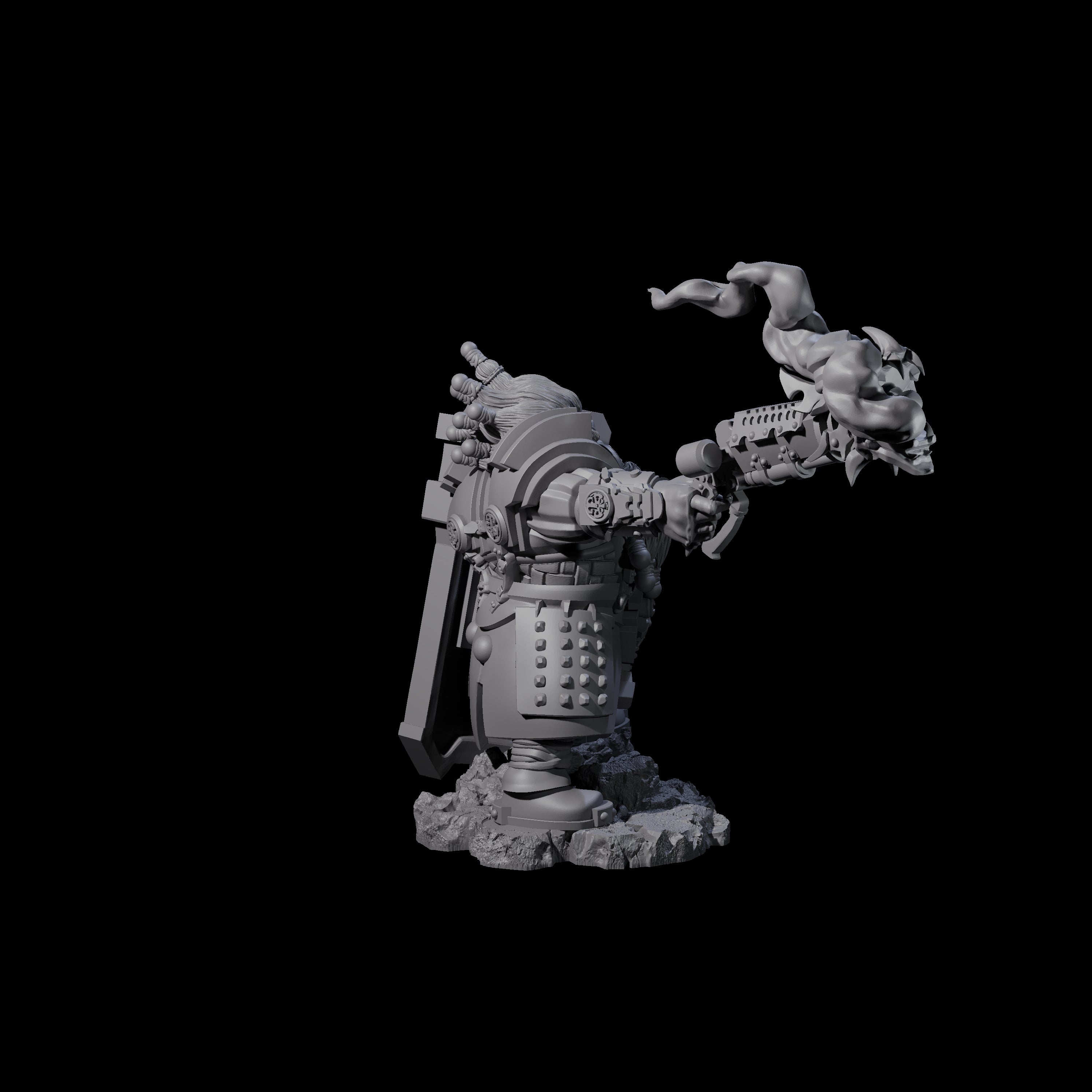 Demon Gun Firing Dwarf Miniature for Dungeons and Dragons, Pathfinder or other TTRPGs
