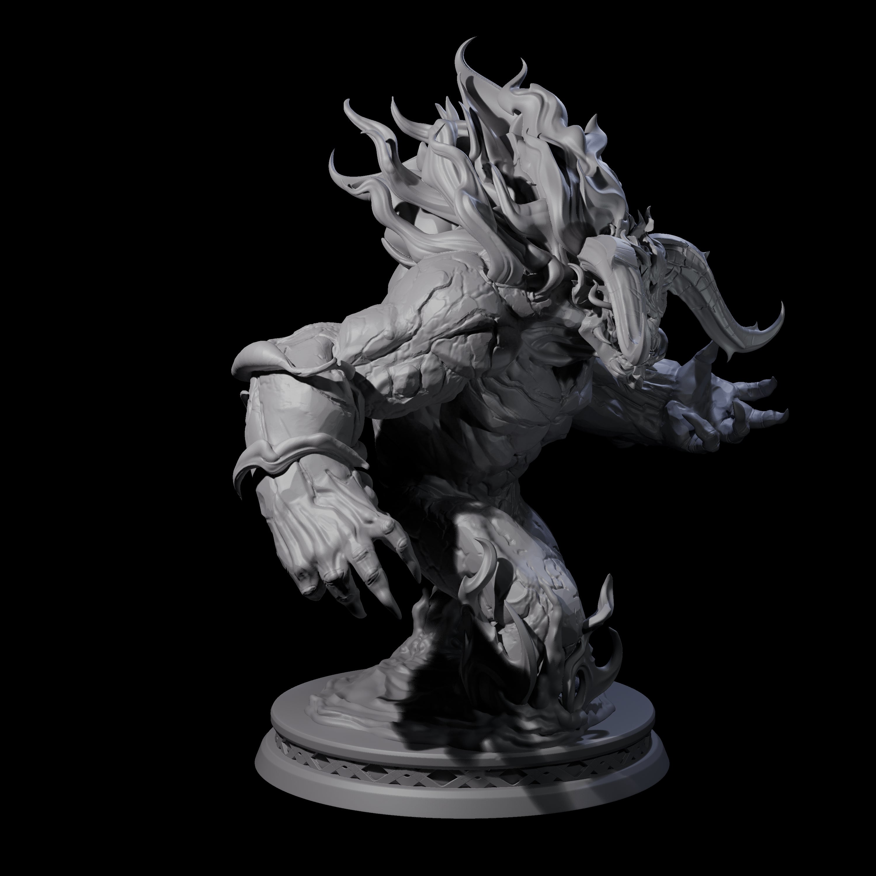 Demonic Fire Elemental Miniature for Dungeons and Dragons, Pathfinder or other TTRPGs