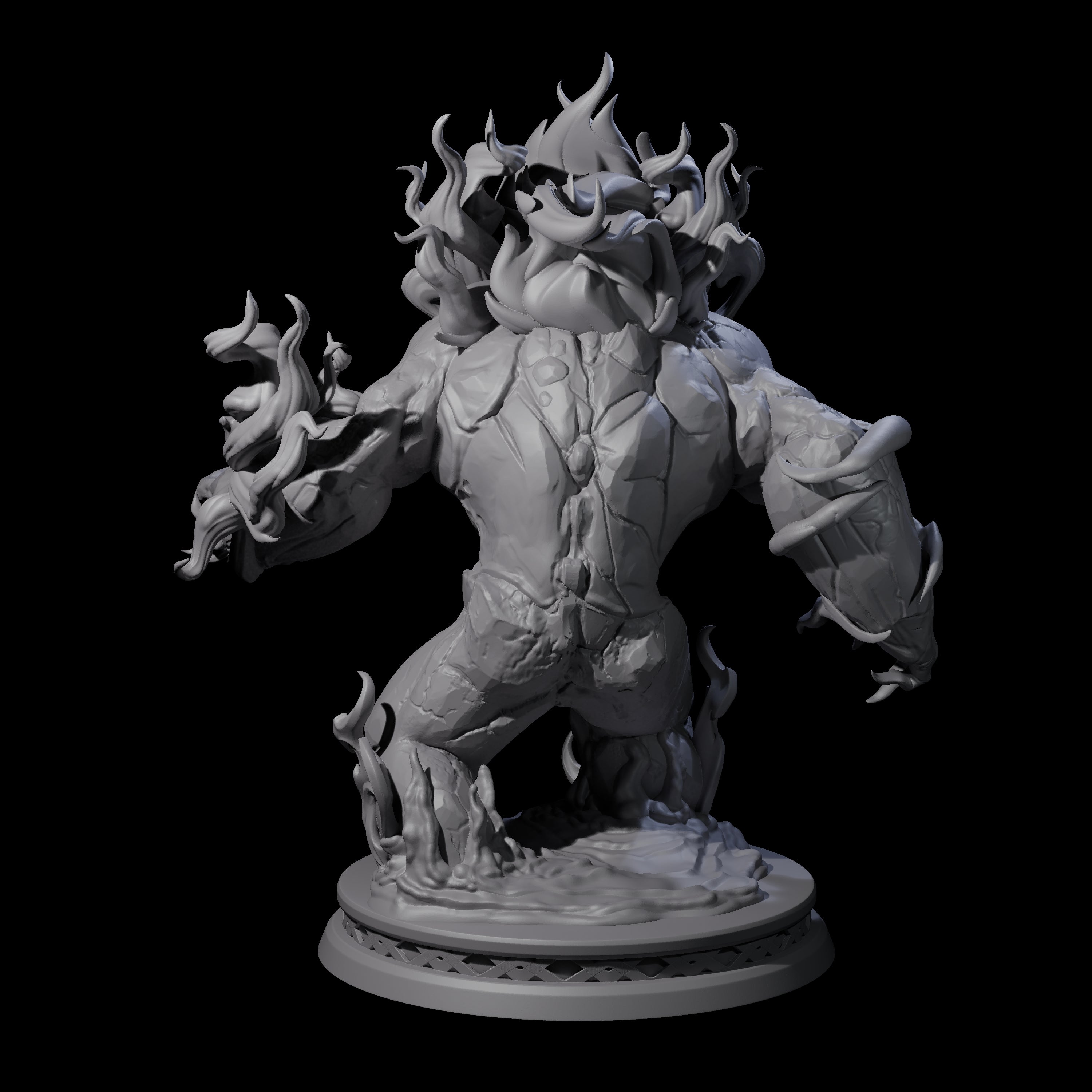 Demonic Fire Elemental Miniature for Dungeons and Dragons, Pathfinder or other TTRPGs