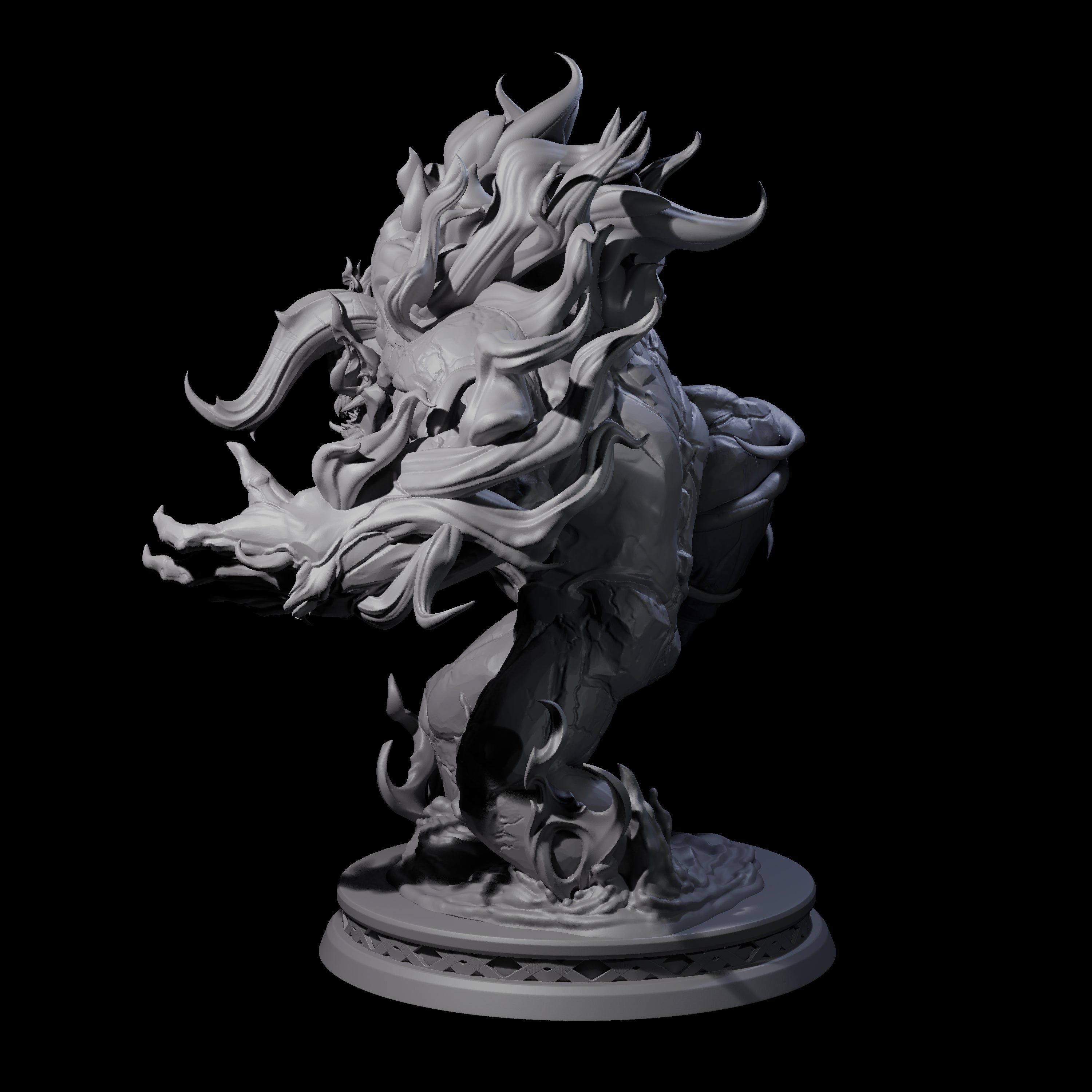 Demonic Fire Elemental Miniature for Dungeons and Dragons, Pathfinder or other TTRPGs