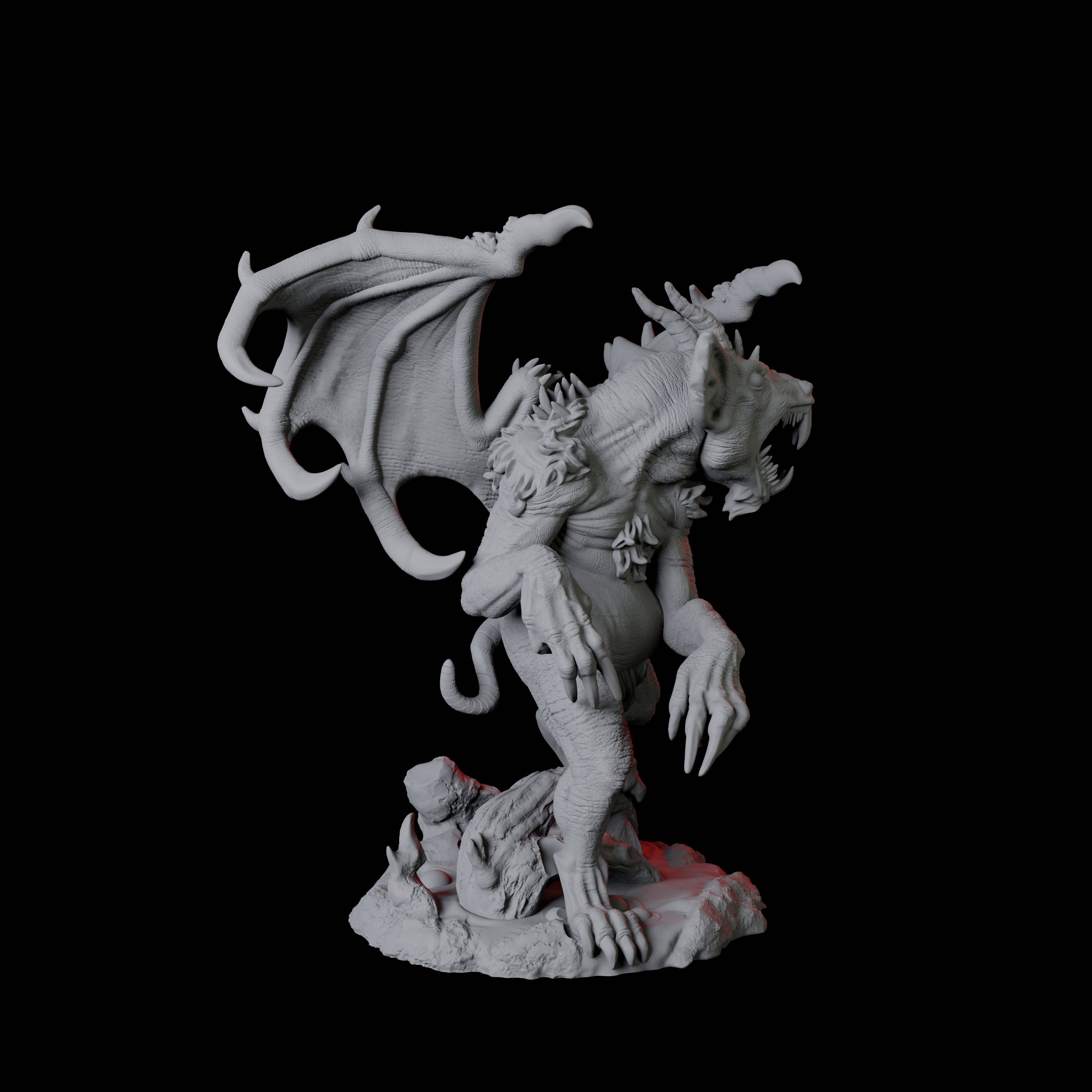 Demonic Rat B Miniature for Dungeons and Dragons, Pathfinder or other TTRPGs