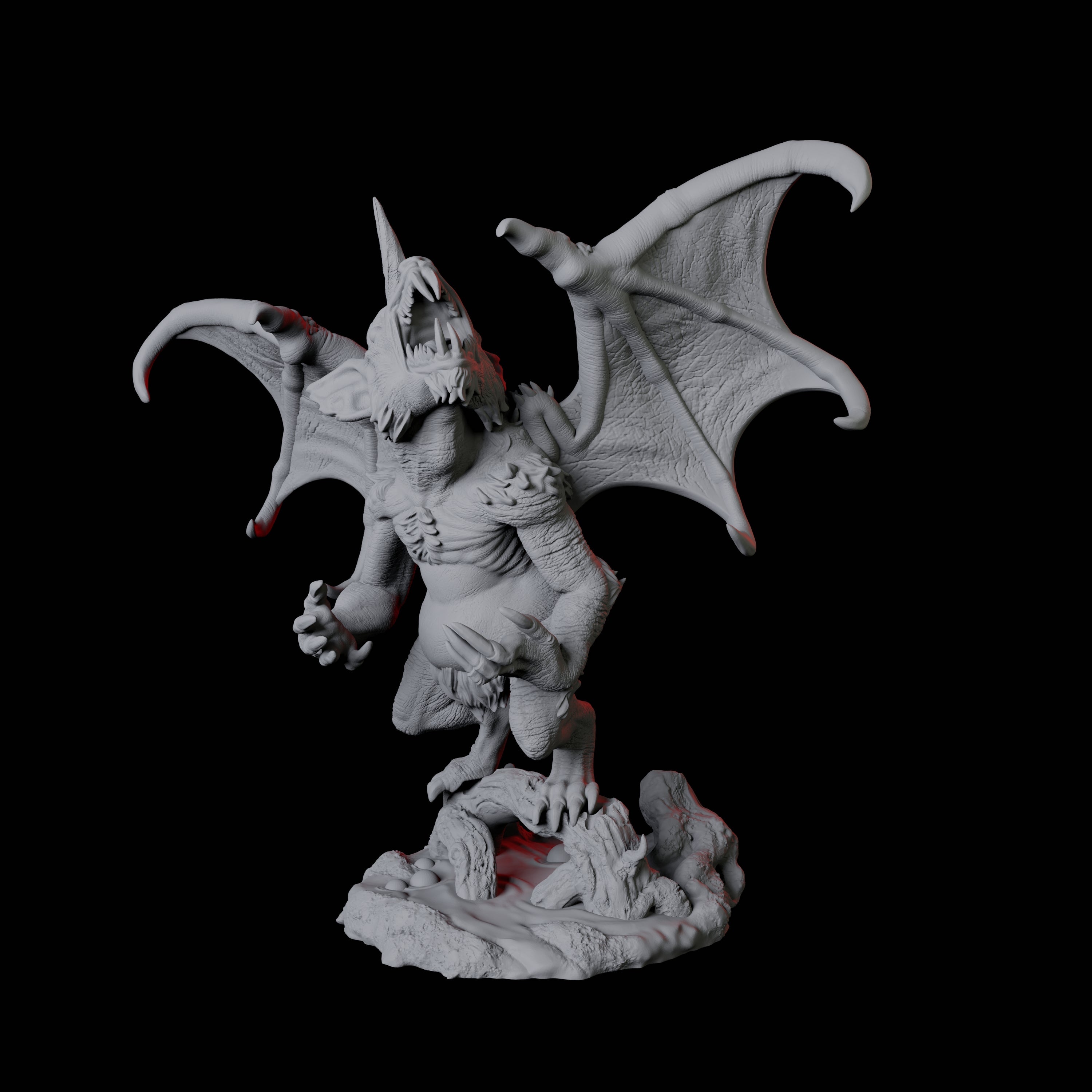 Demonic Rat C Miniature for Dungeons and Dragons, Pathfinder or other TTRPGs