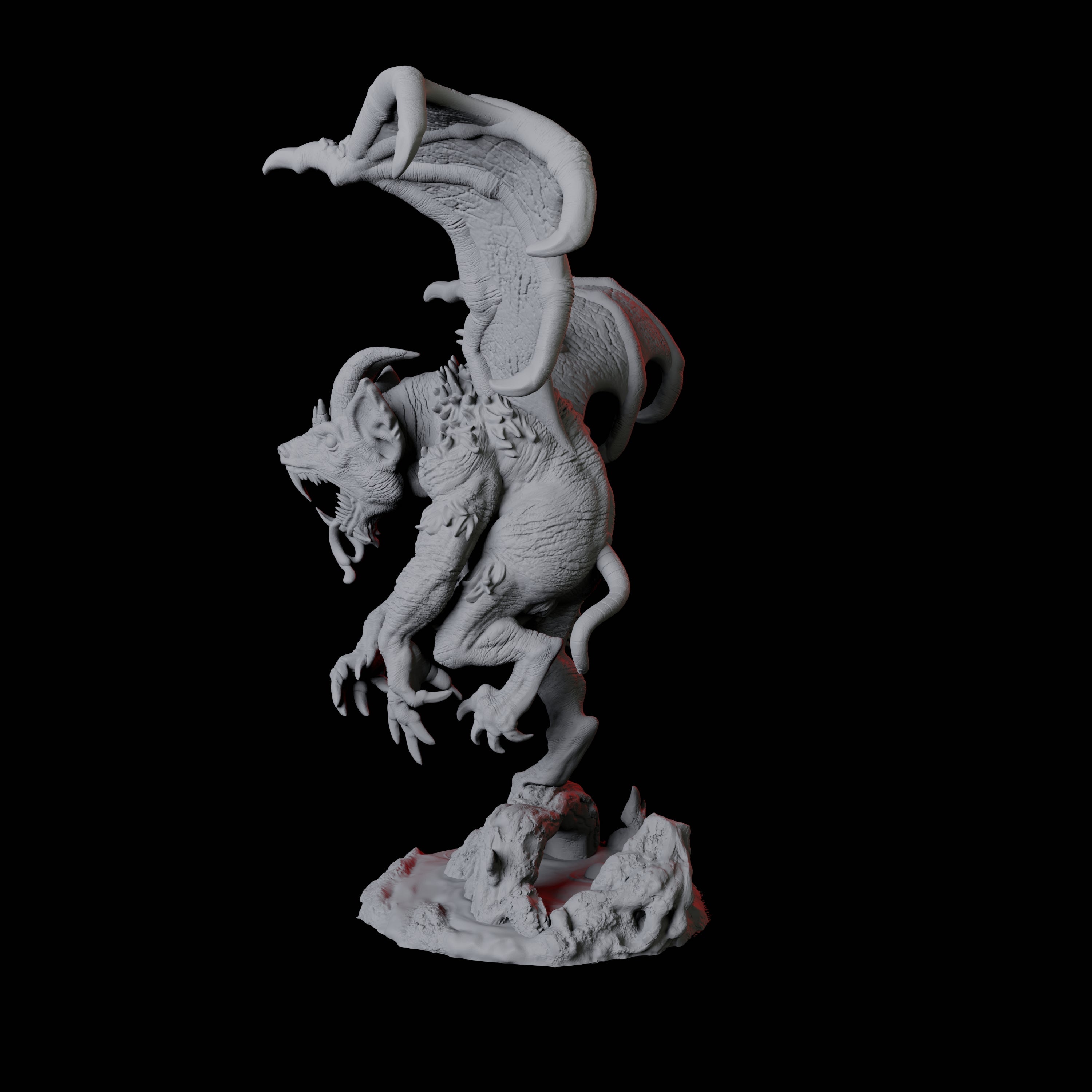 Demonic Rat D Miniature for Dungeons and Dragons, Pathfinder or other TTRPGs