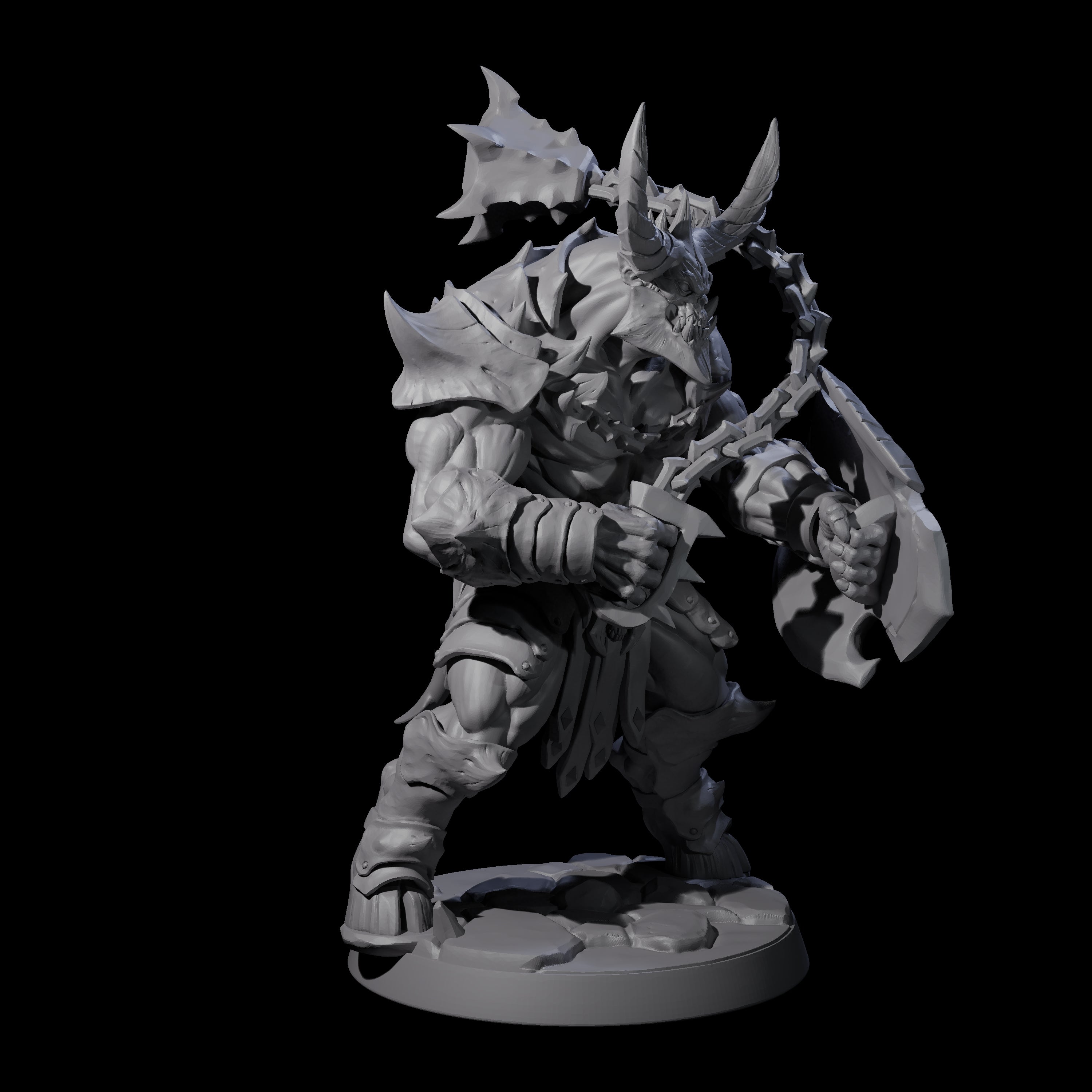 Demonic Ravager F Miniature for Dungeons and Dragons, Pathfinder or other TTRPGs