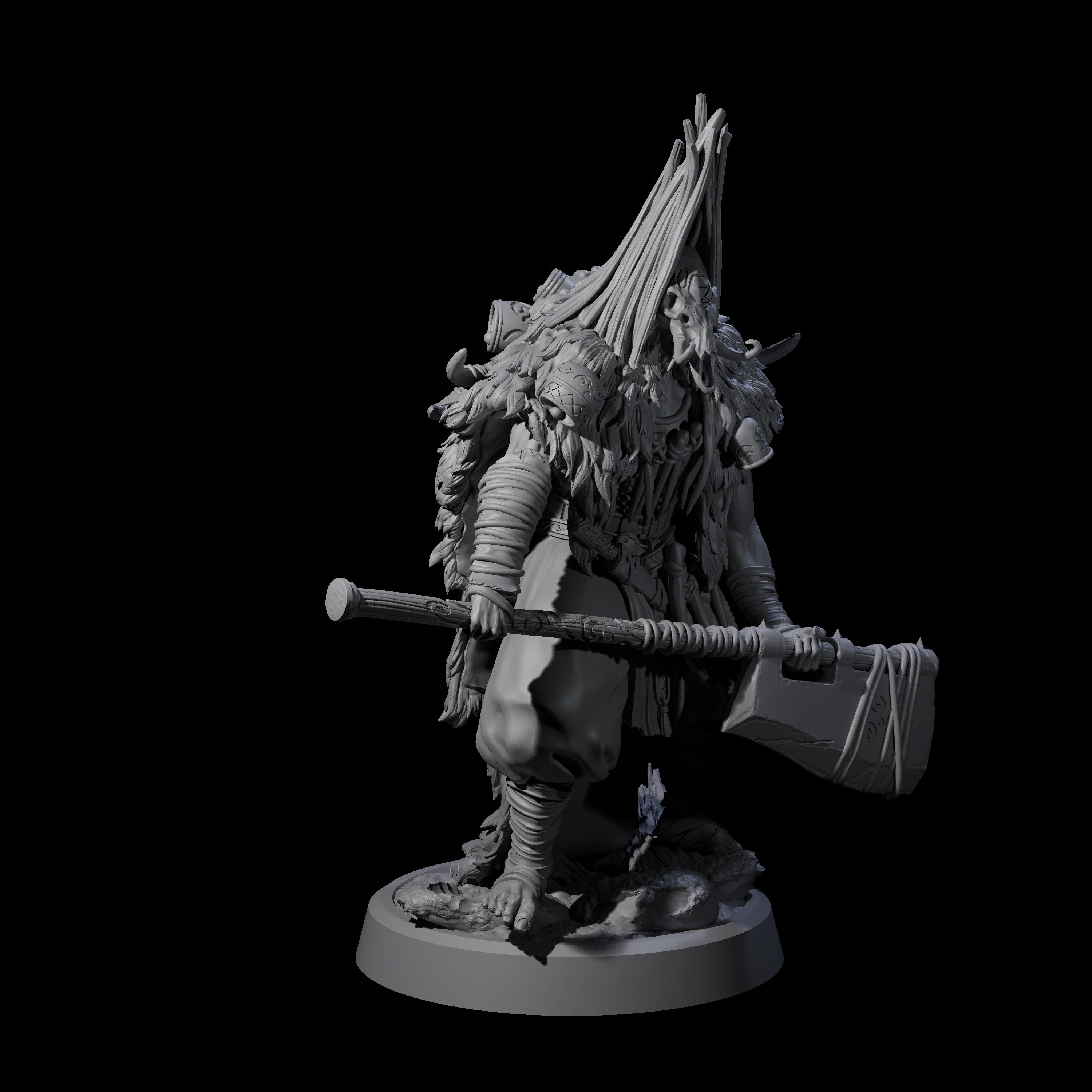 Deranged Pagan Cultist B Miniature for Dungeons and Dragons, Pathfinder or other TTRPGs