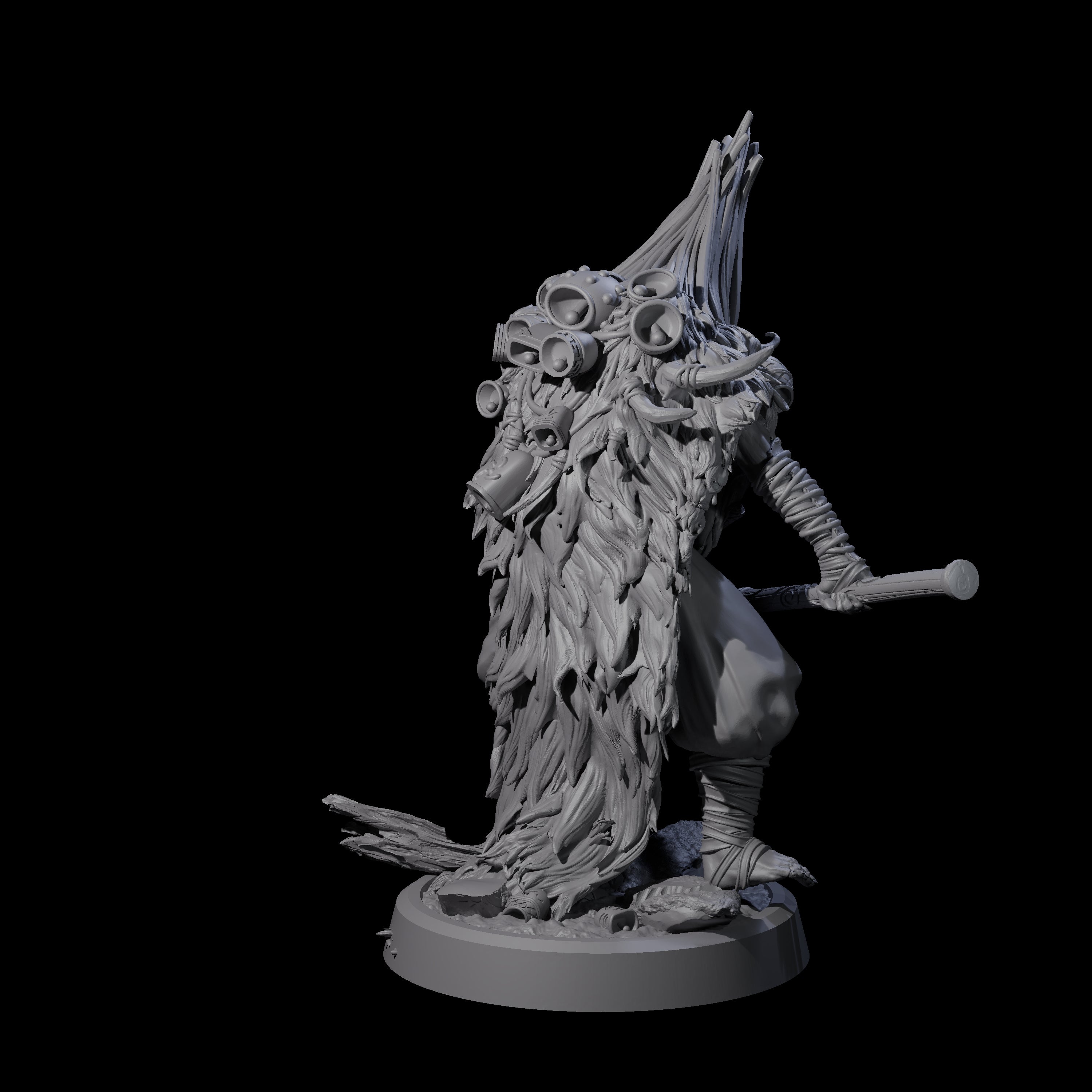 Deranged Pagan Cultist B Miniature for Dungeons and Dragons, Pathfinder or other TTRPGs