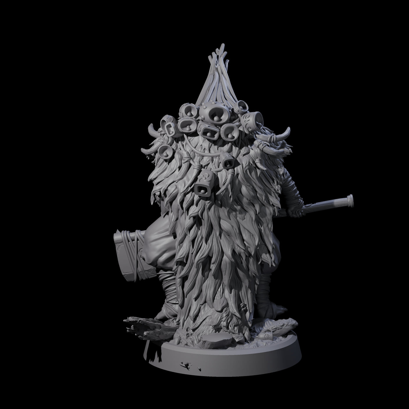 Deranged Pagan Cultist B Miniature for Dungeons and Dragons, Pathfinder or other TTRPGs